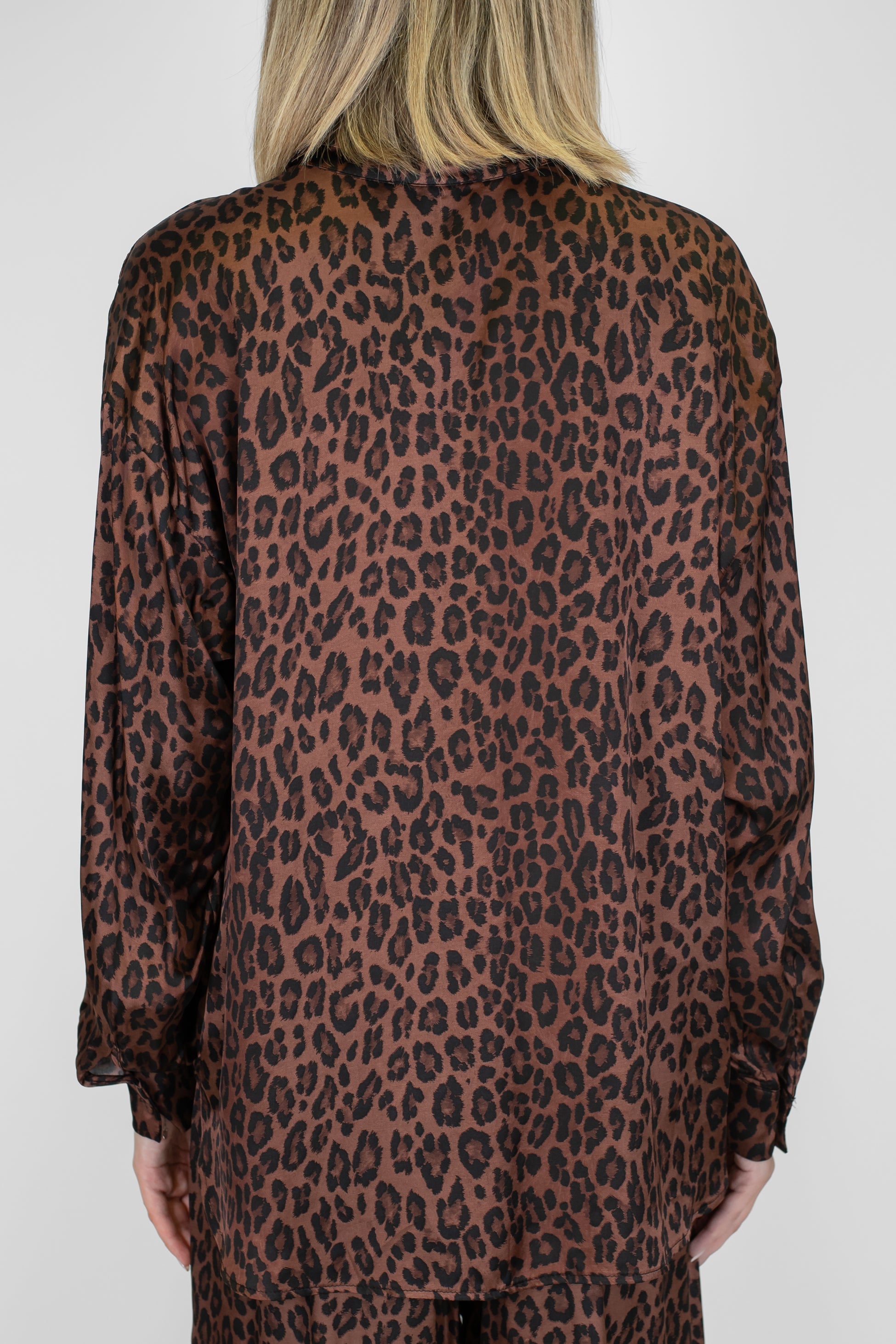 Motel - Camicia fantasia animalier in viscosa