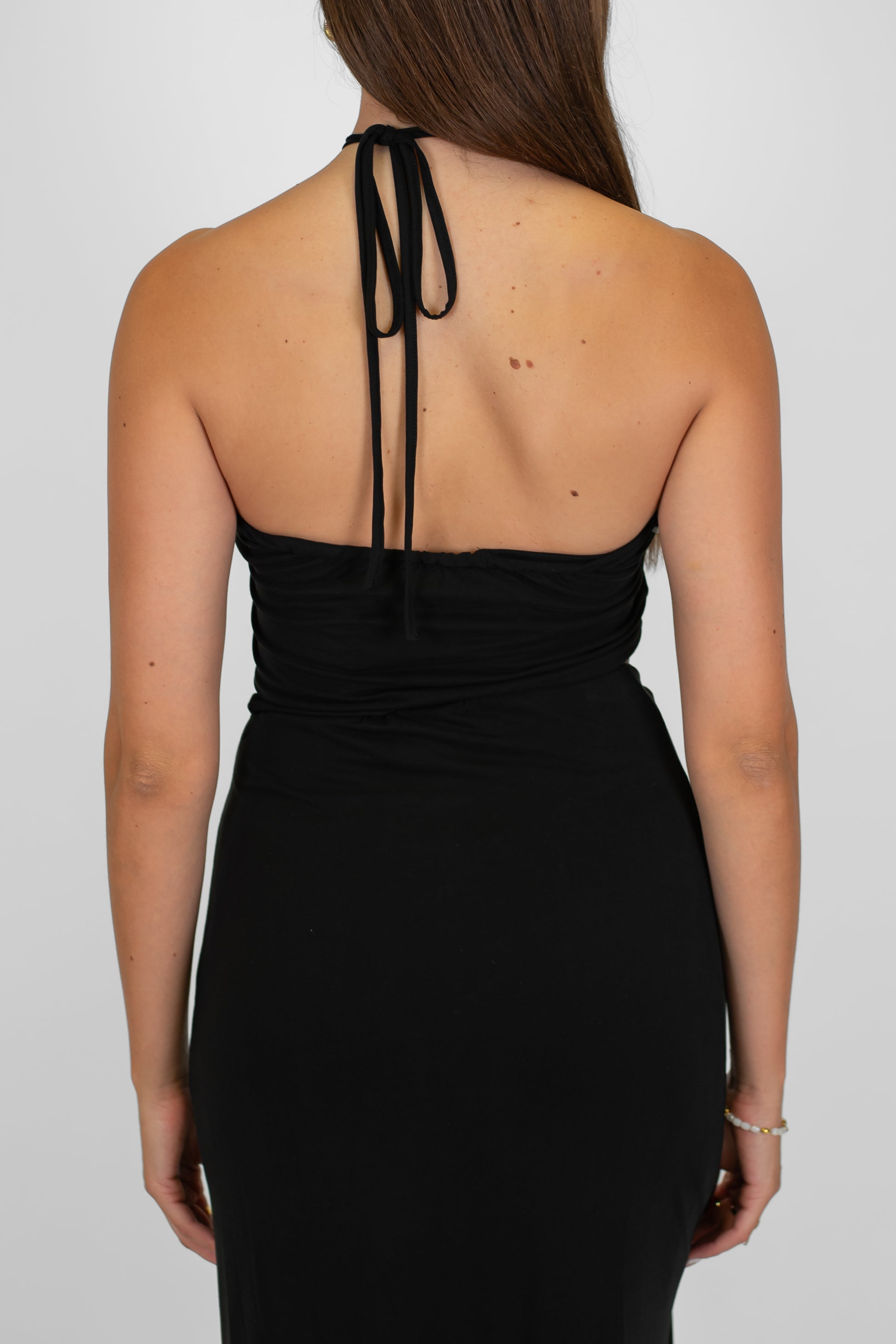 Haveone - Top con allaccio al collo e dettagli oro