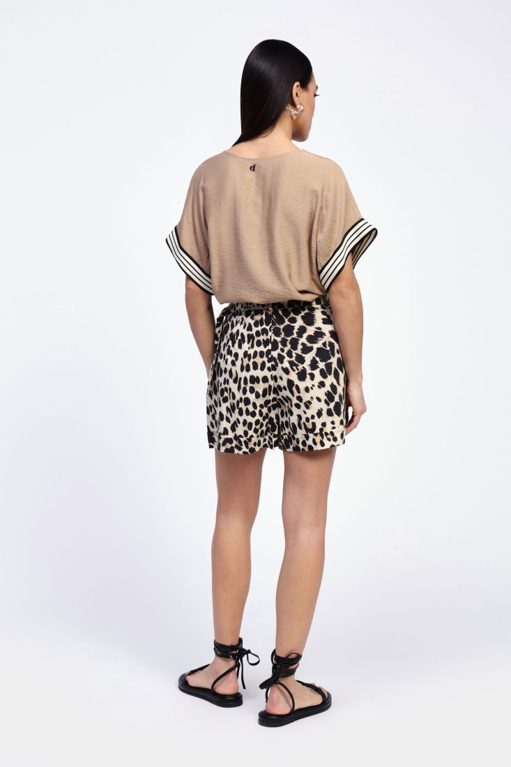 Dixie - Bermuda maculato in mussola di cotone