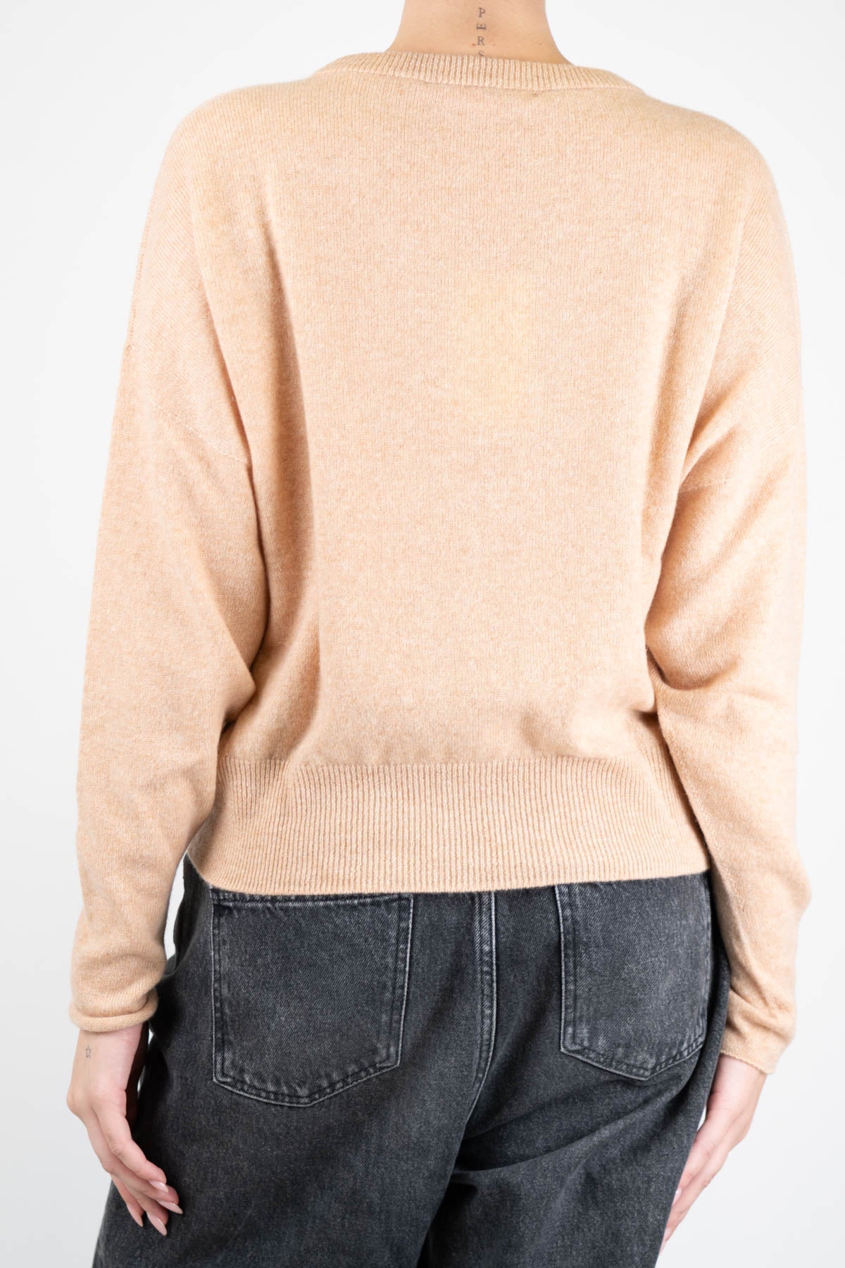 Tensione in - Maglia scollo a V in 100% puro cashmere