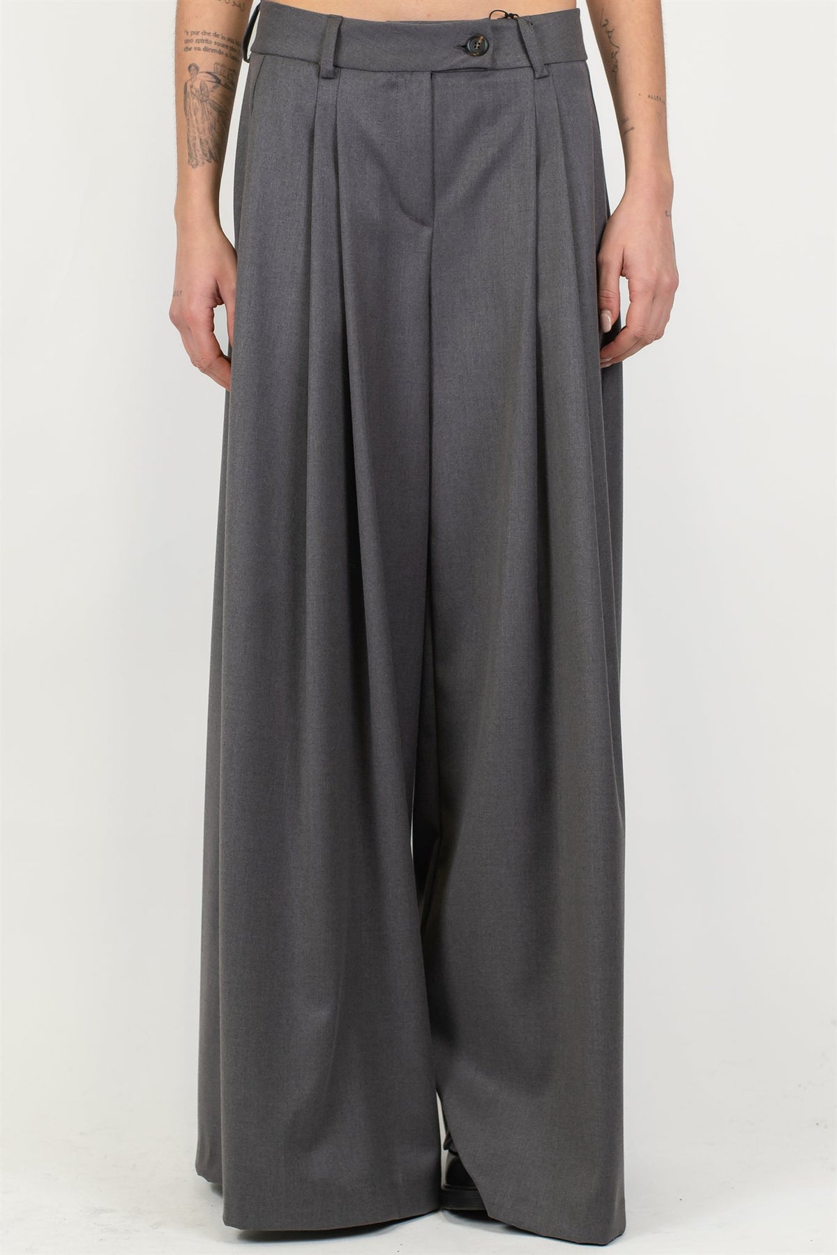 Tensione in - Pantalone palazzo con doppia pinces