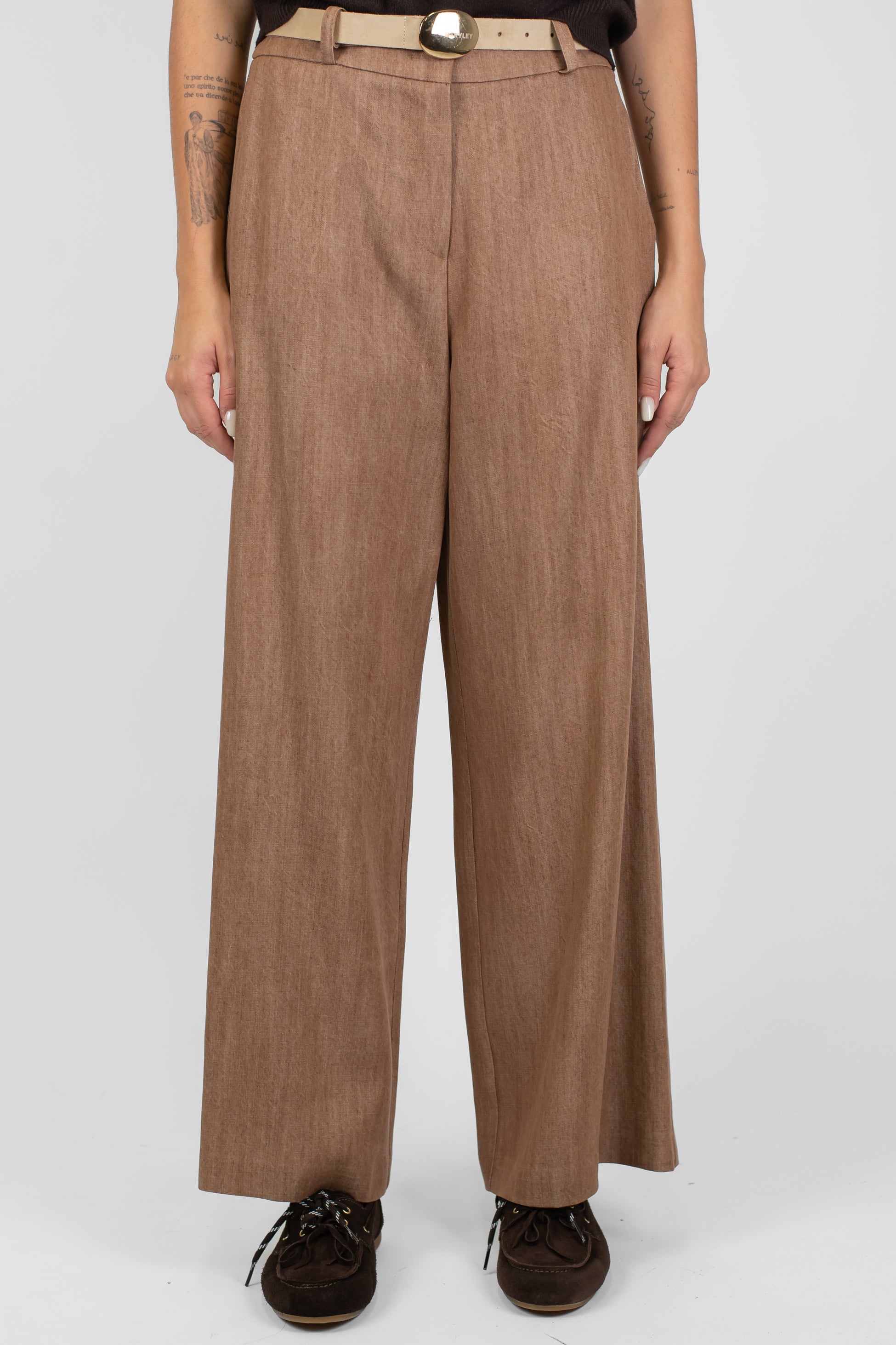 Maryley - Pantalone regular a gamba ampia