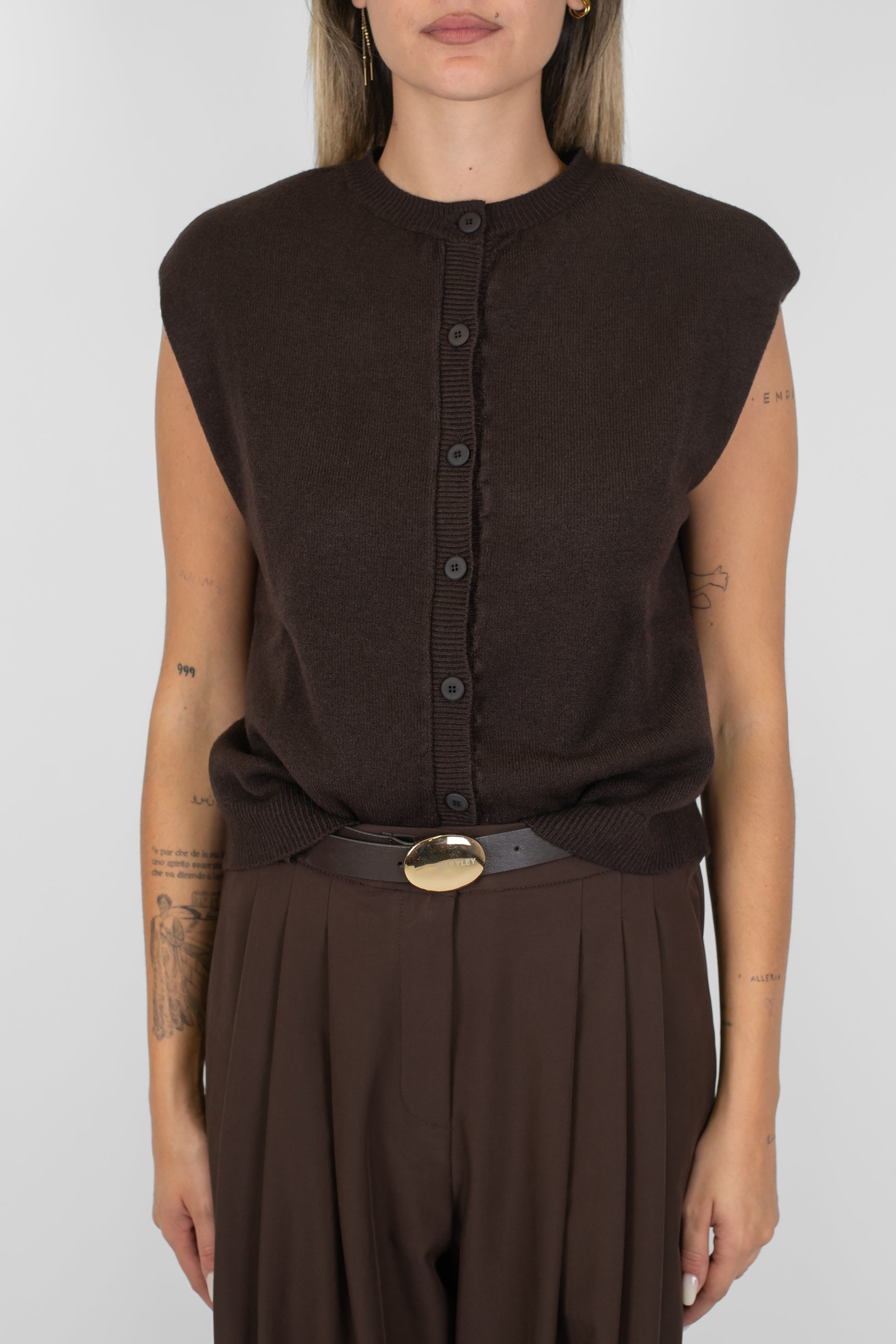 Maryley - Cardigan in viscosa giromaniche con spalline