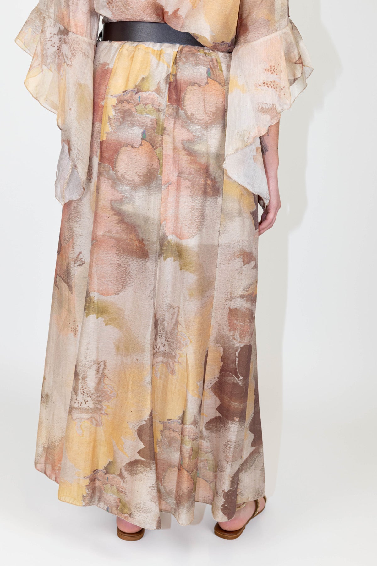 Haveone - Gonna fantasia floreale astratta in lyocell