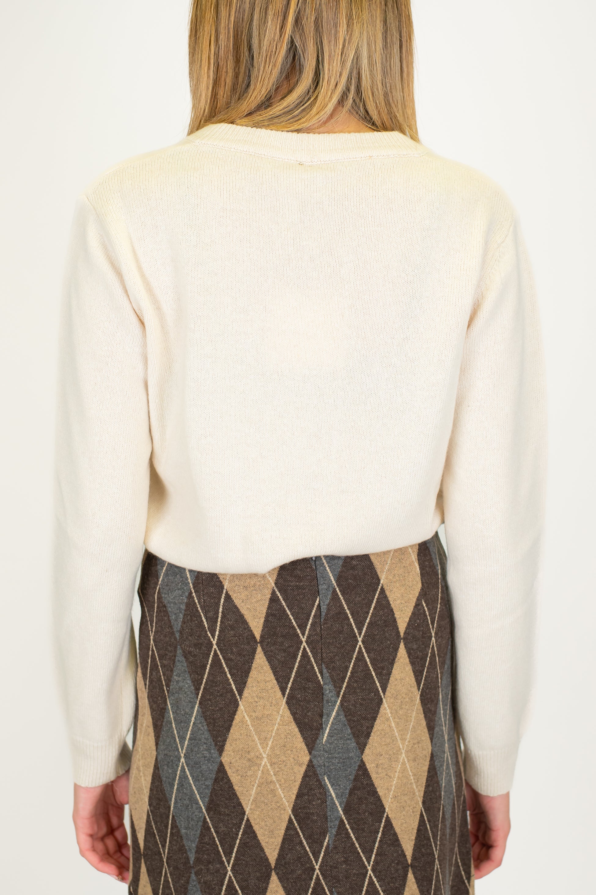 Tensione in - Maglia scollo a V in misto lana e cashmere