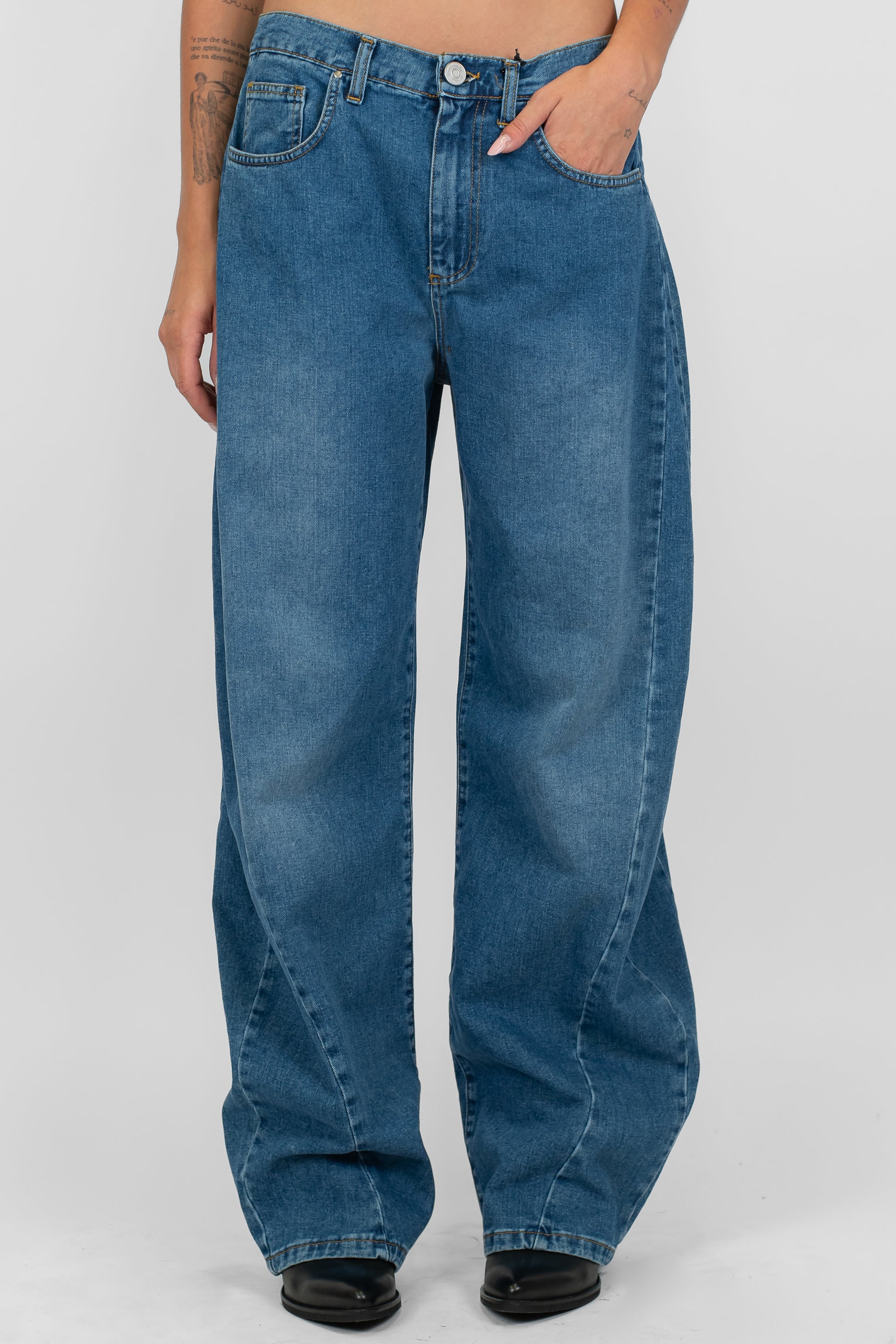 Tensione in - Jeans balloon lavaggio medio