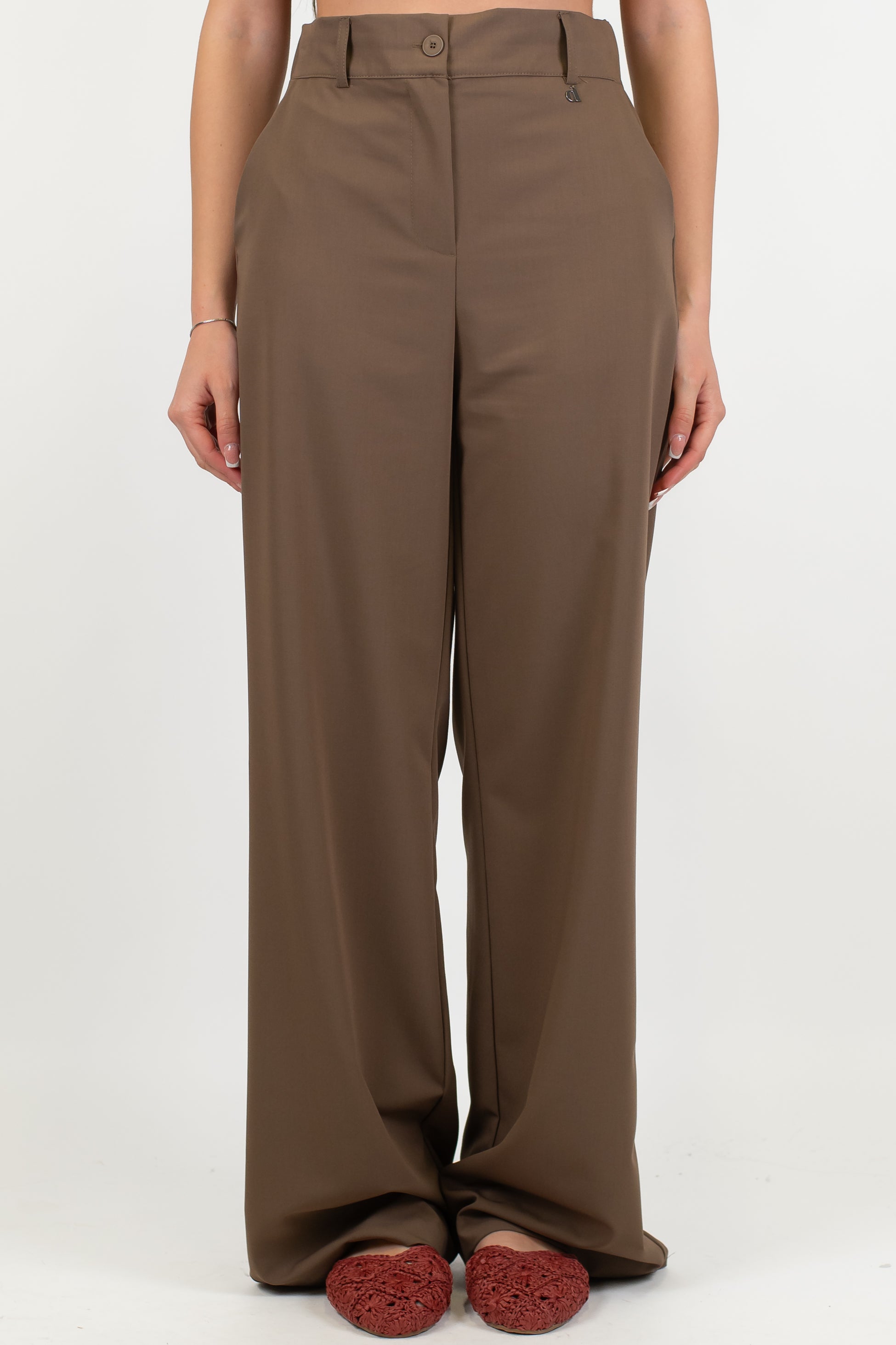 Dixie - Pantalone palazzo con elastico sul retro