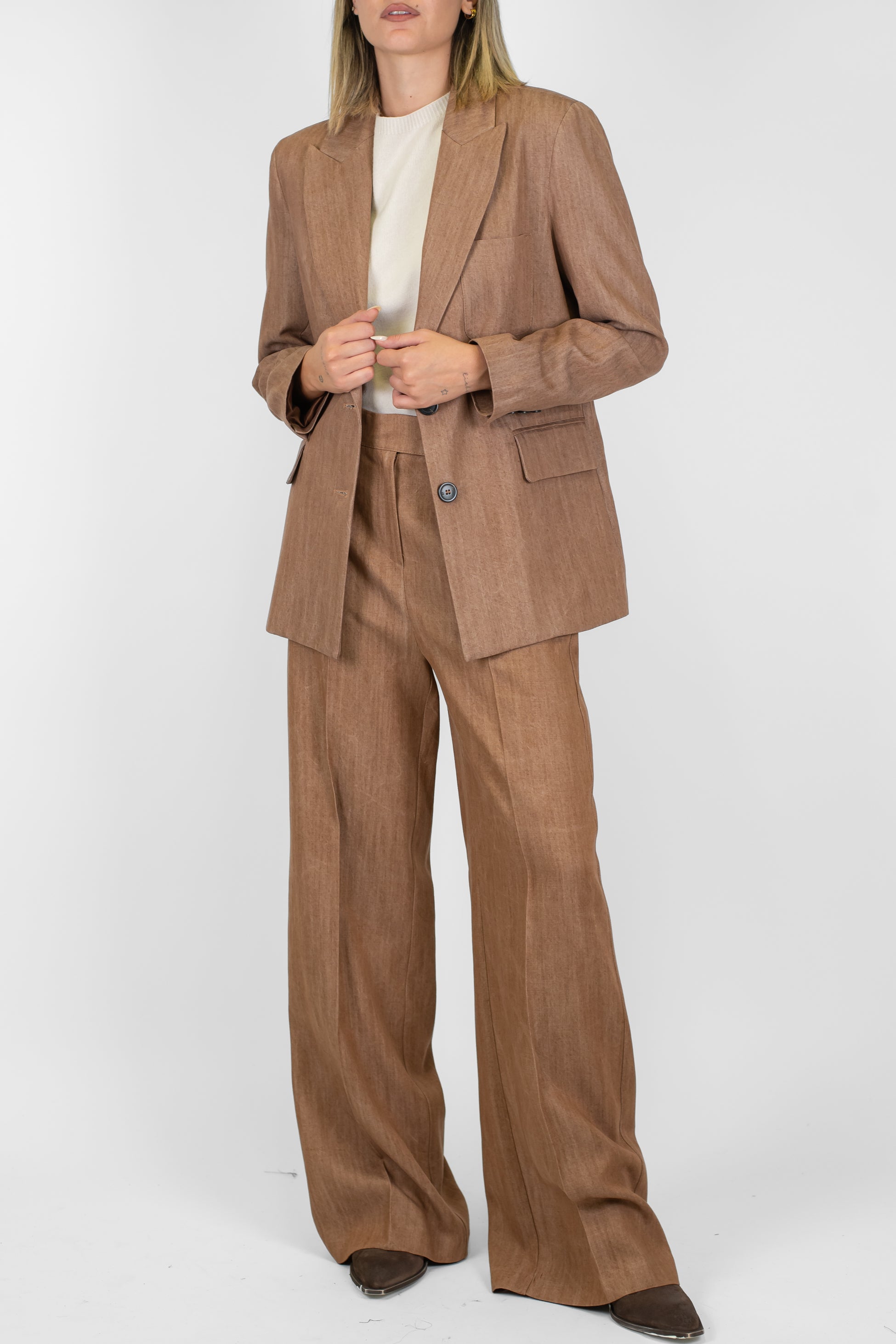 Maryley - Pantalone palazzo in lyocell