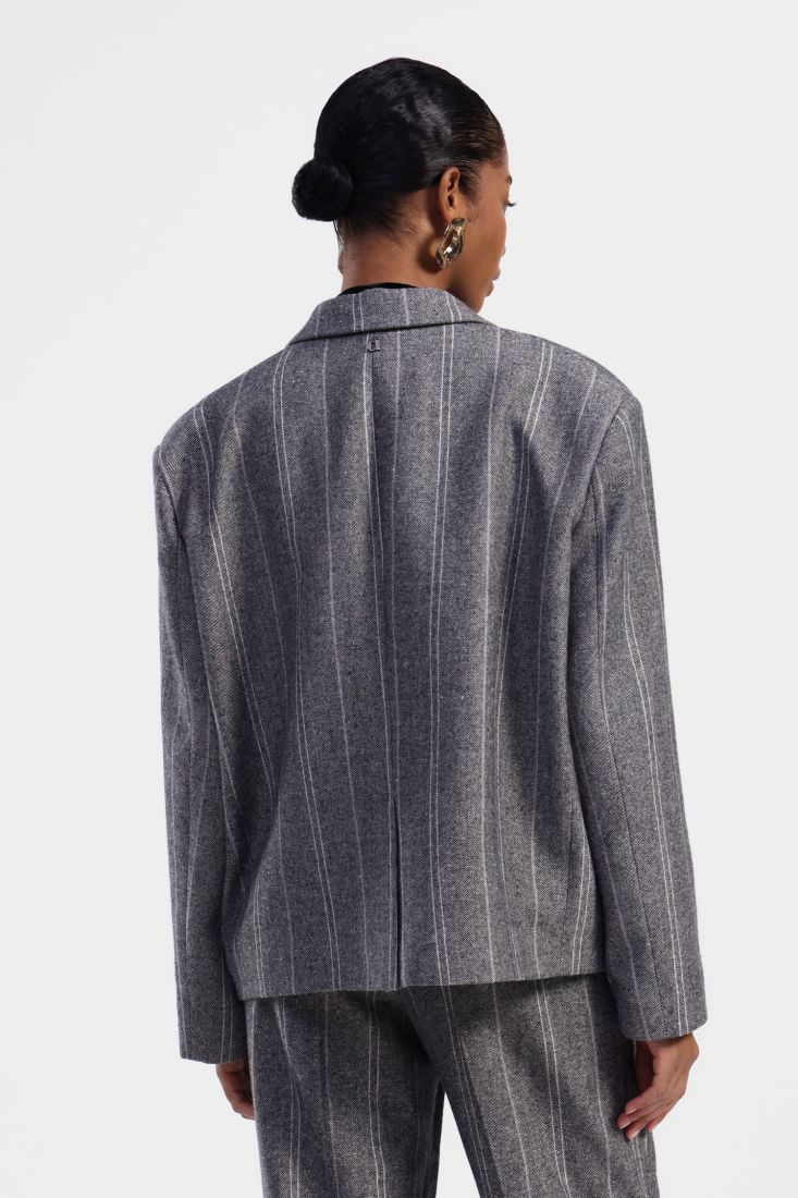 Dixie - Blazer monopetto gessato