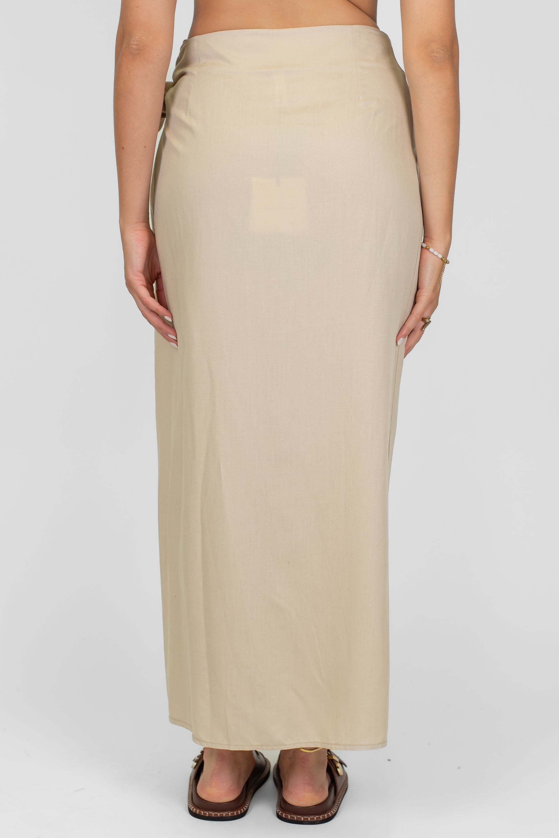 Tensione in - Gonna pareo in misto viscosa e lino