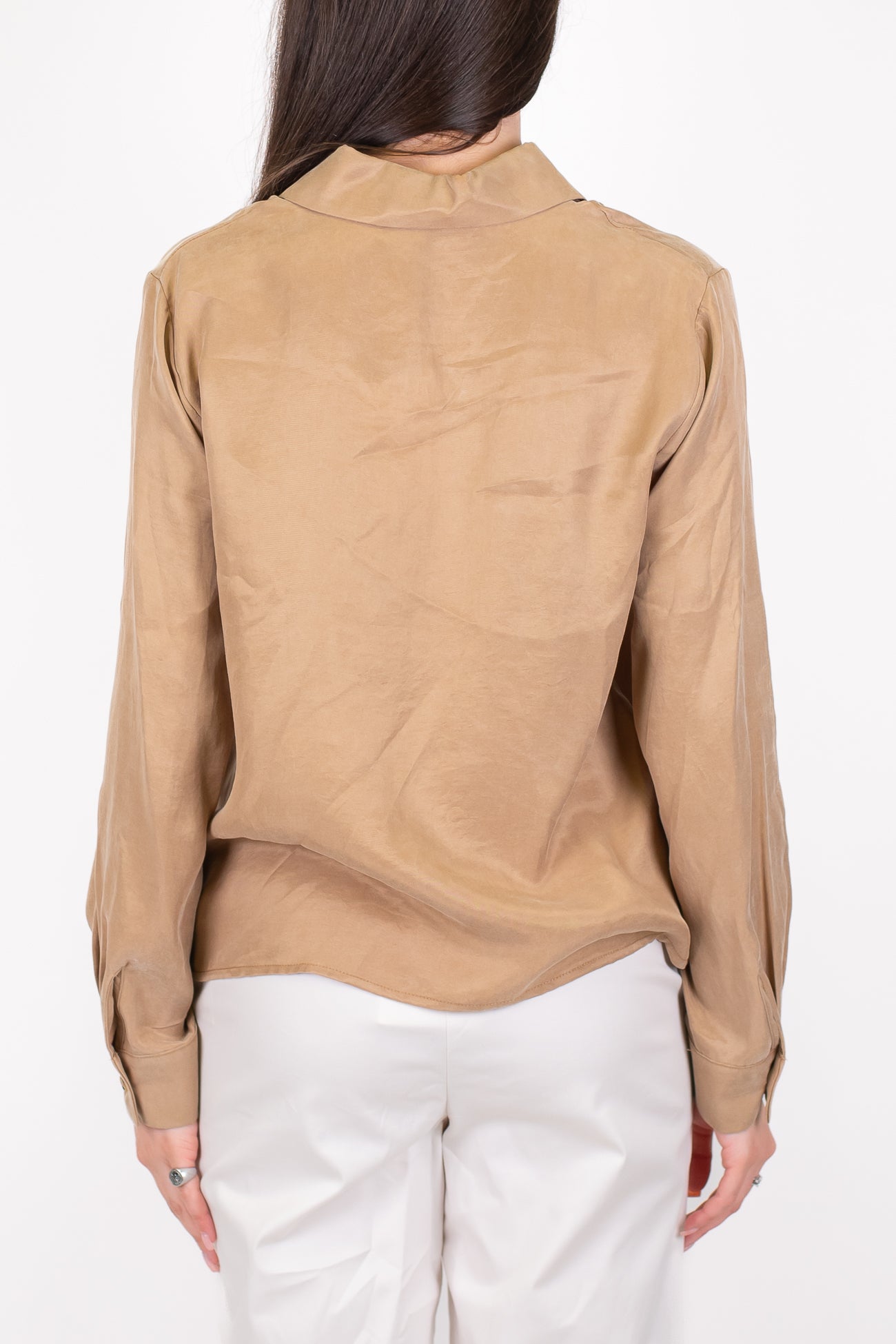 Motel - Camicia con taschini in cupro lyocell