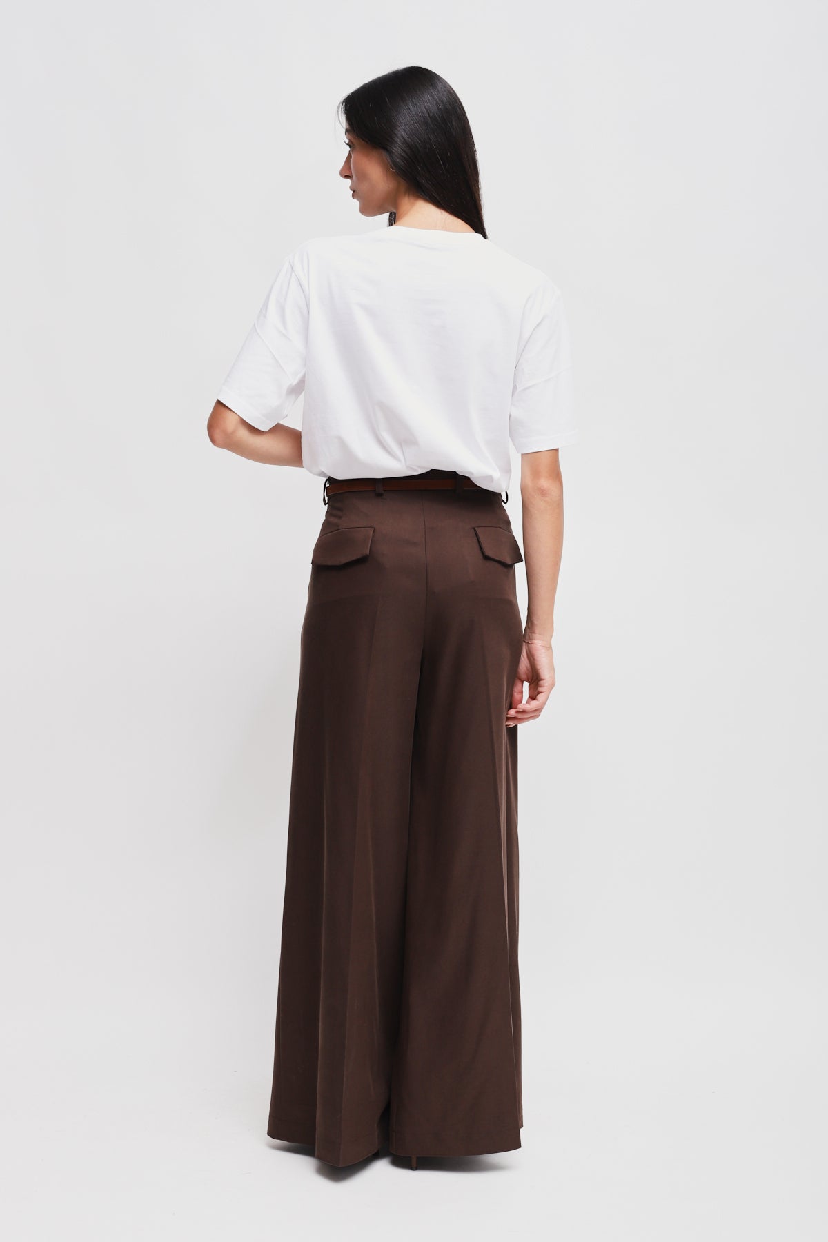 Maryley - Pantalone palazzo con pinces