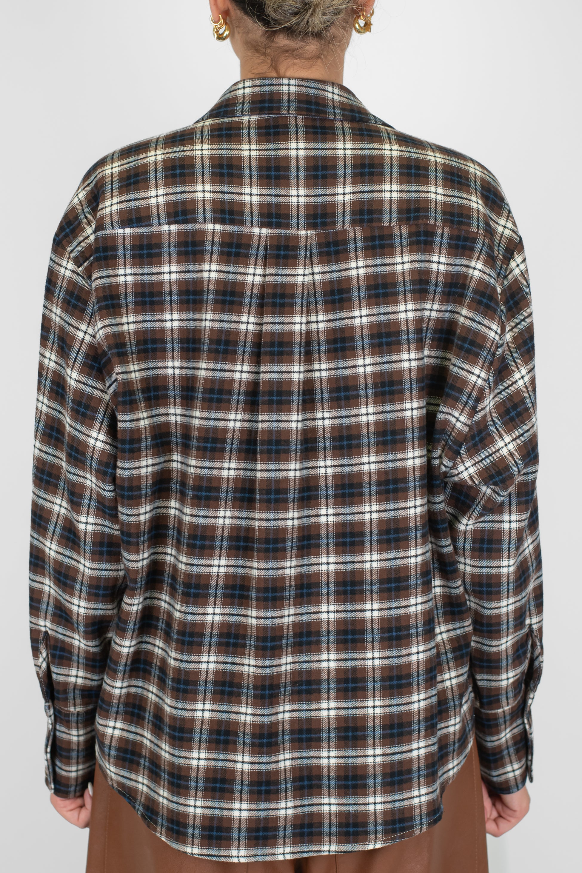 Haveone - Camicia fantasia quadri con taschino