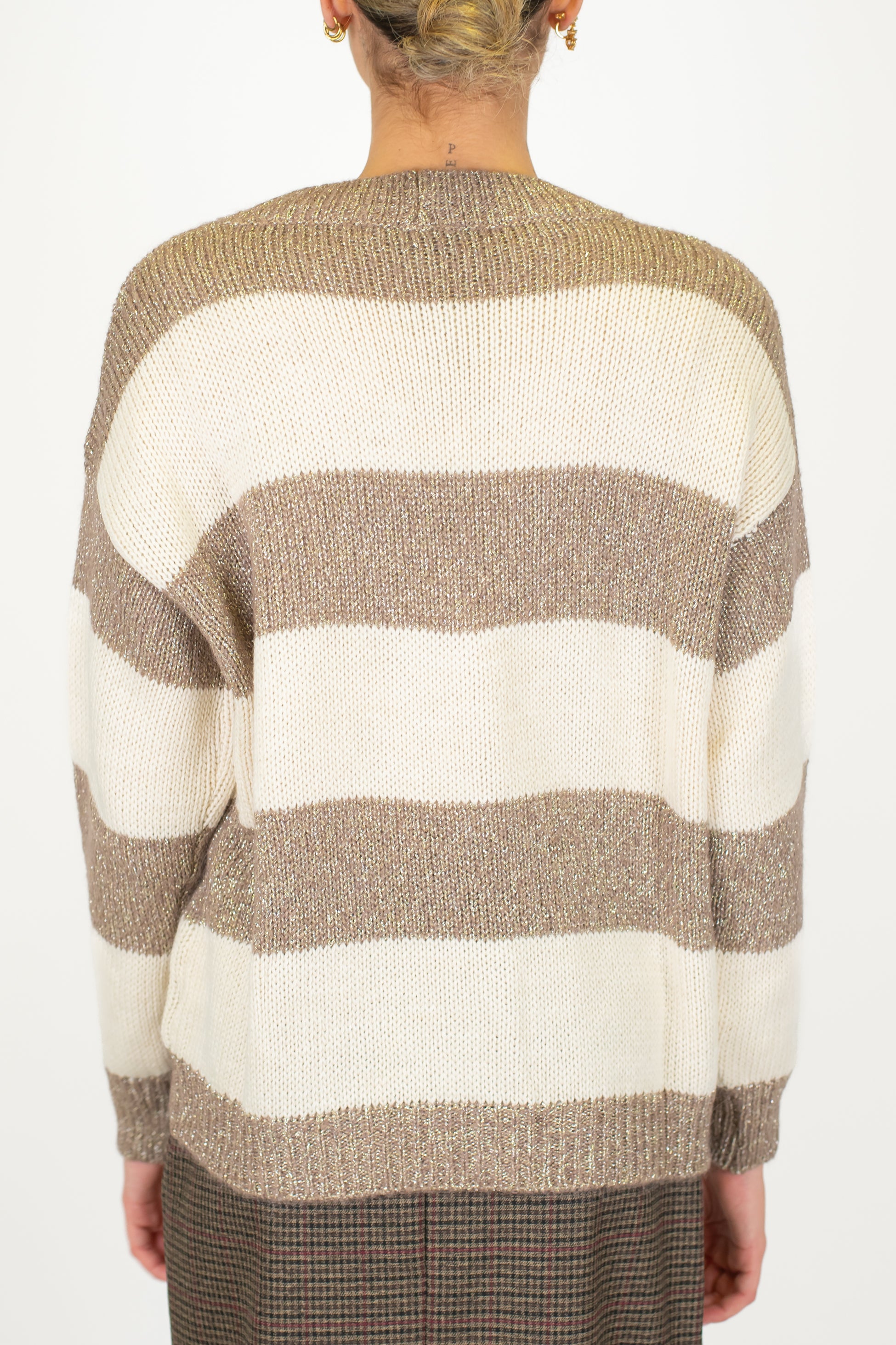 Motel - Cardigan a righe lurex