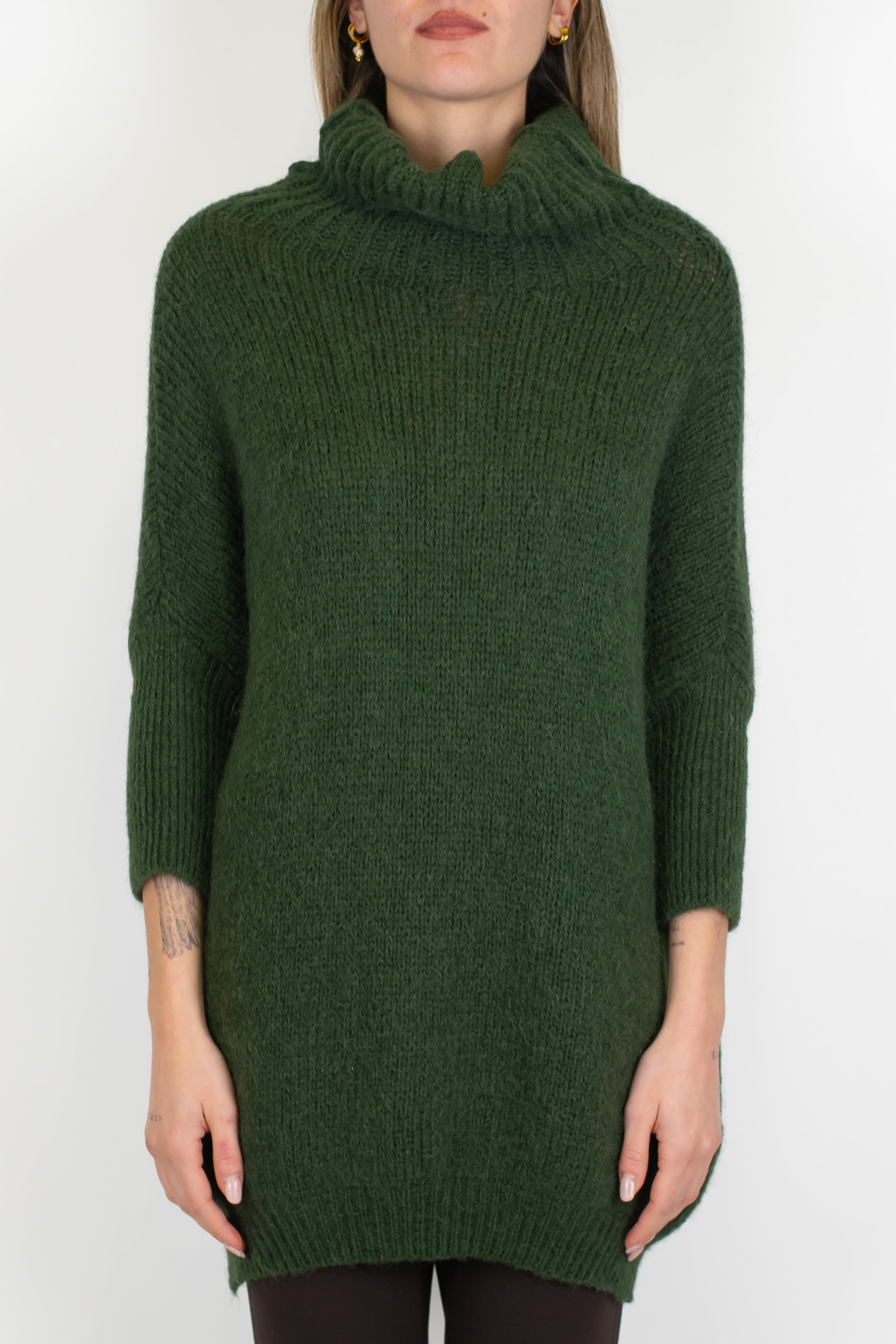 Imperial - Dolcevita over in misto lana con spacchetti laterali