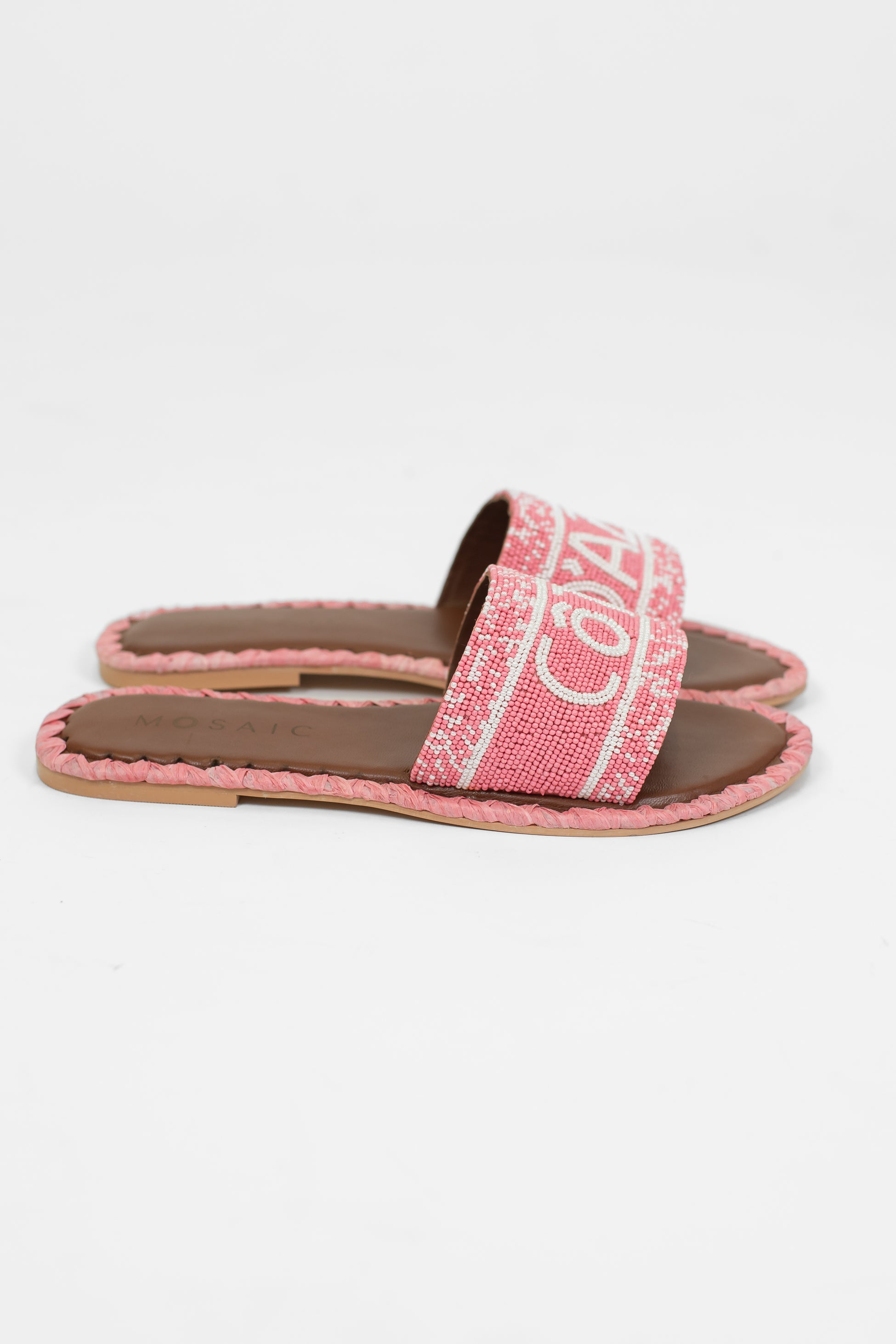 Mosaic - Ciabattina con fascia decorata da perline
