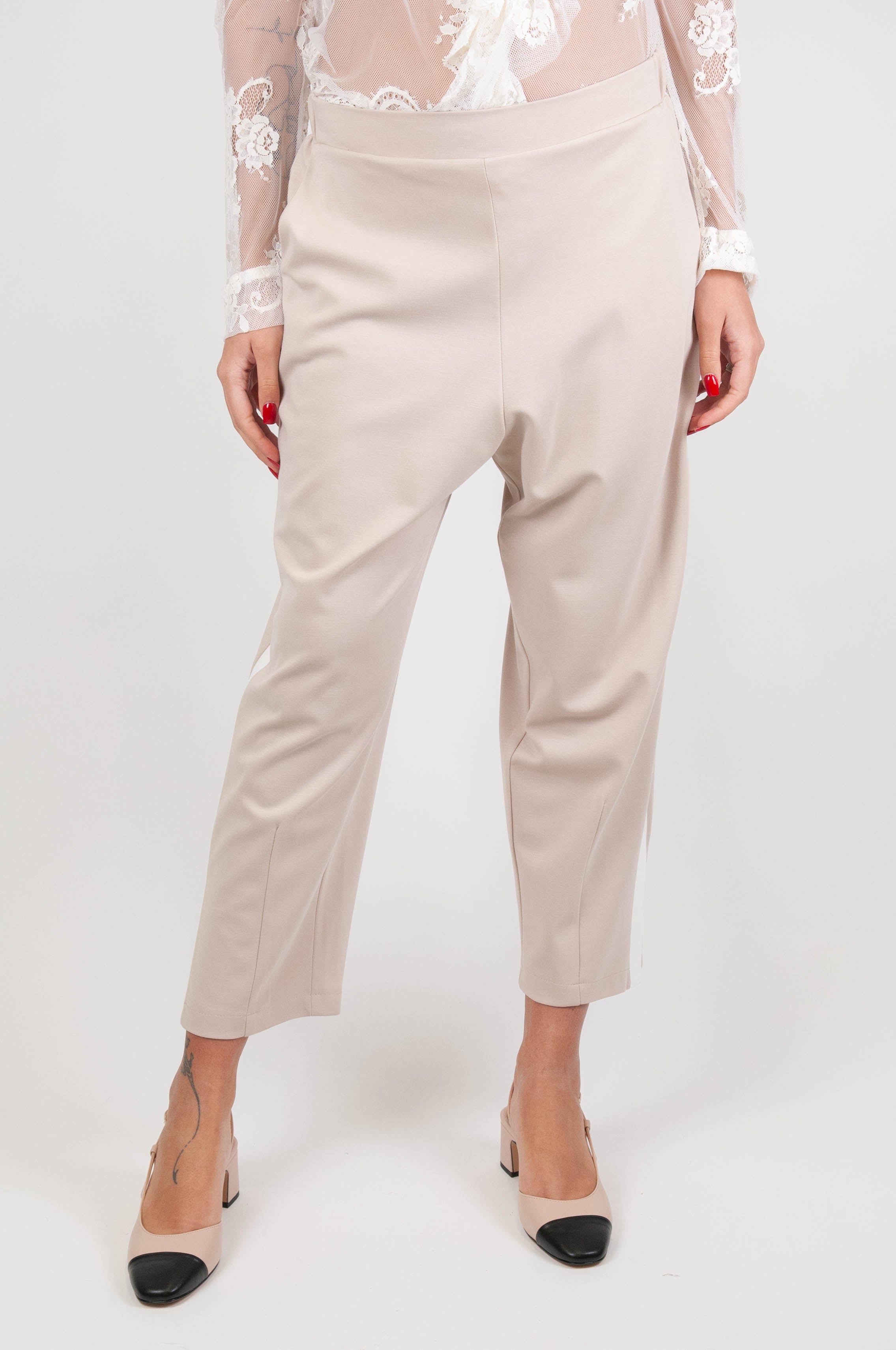 Imperial - Trousers with side band and elastic waist