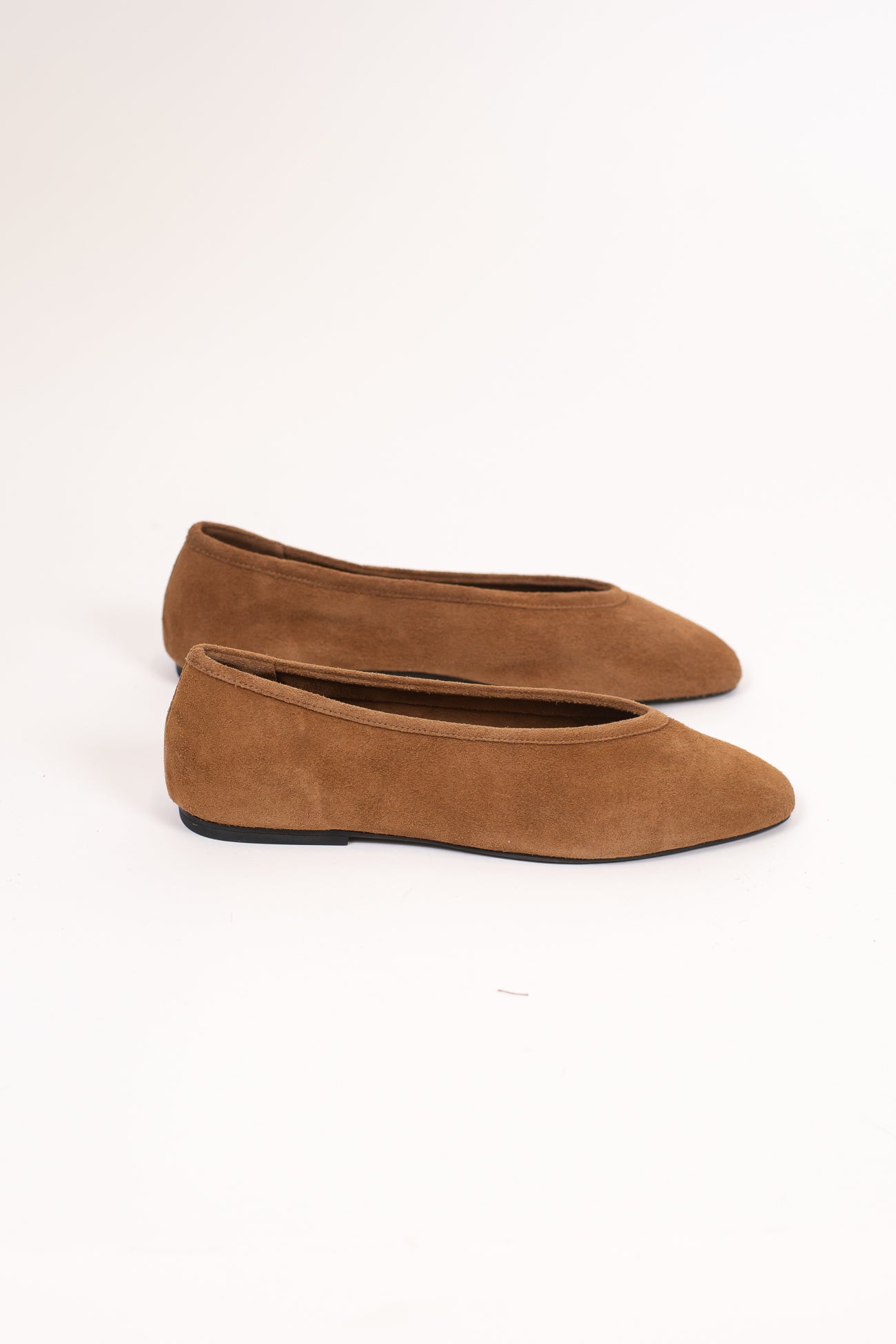 Mosaic - Ballerina in suede con suola in cuoio