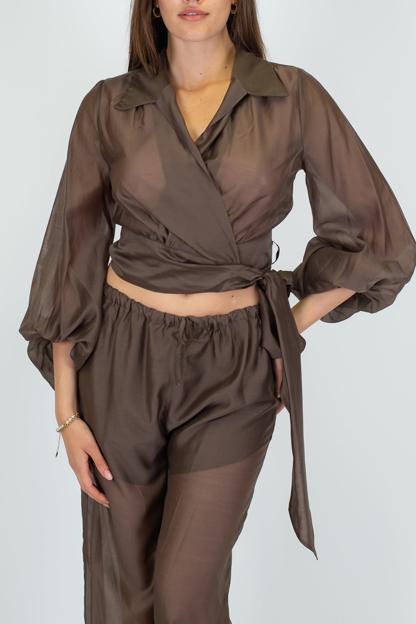 Haveone - Camicia chiusura portafoglio in lyocell