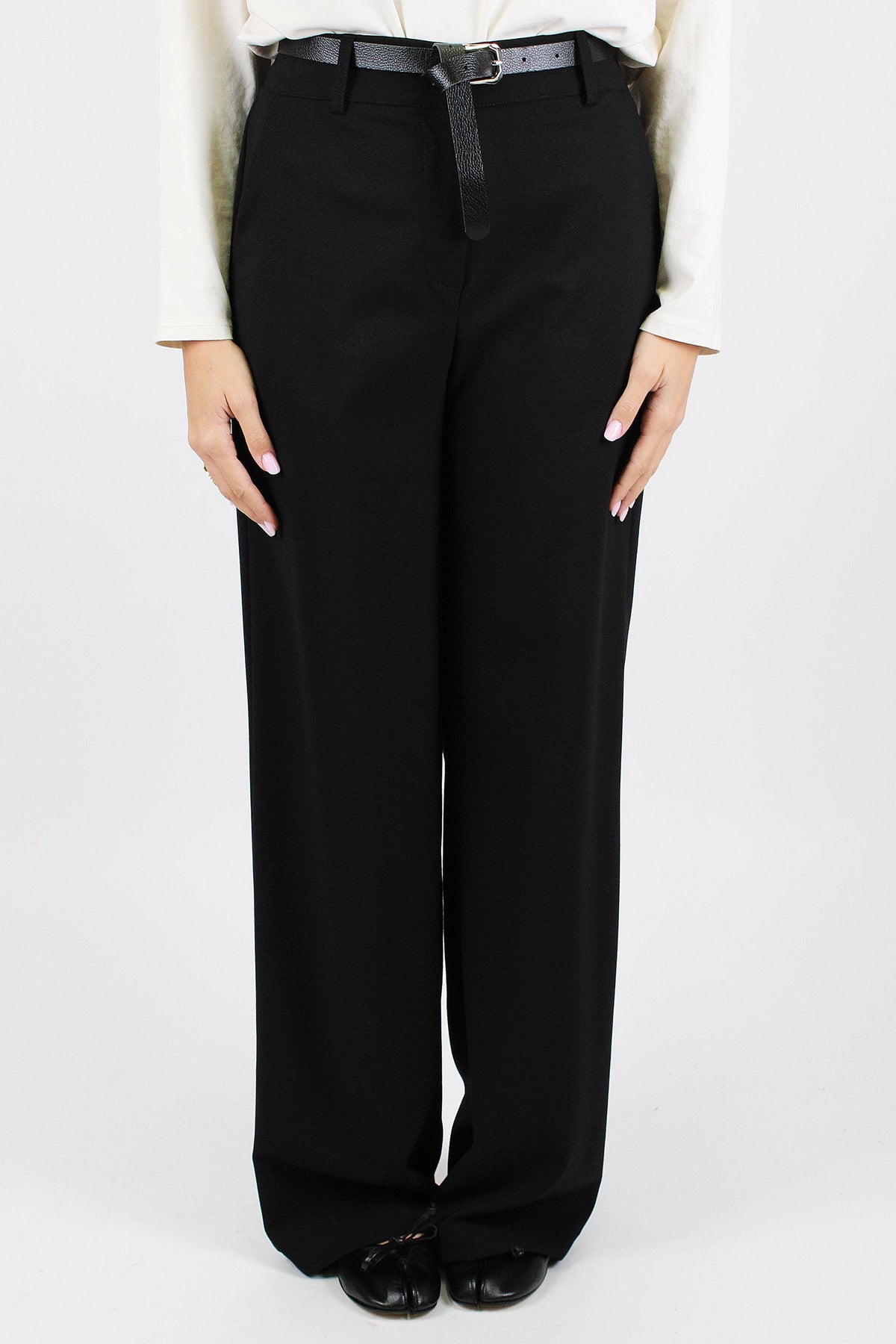 Haveone - Pantalone palazzo con elastico sul retro