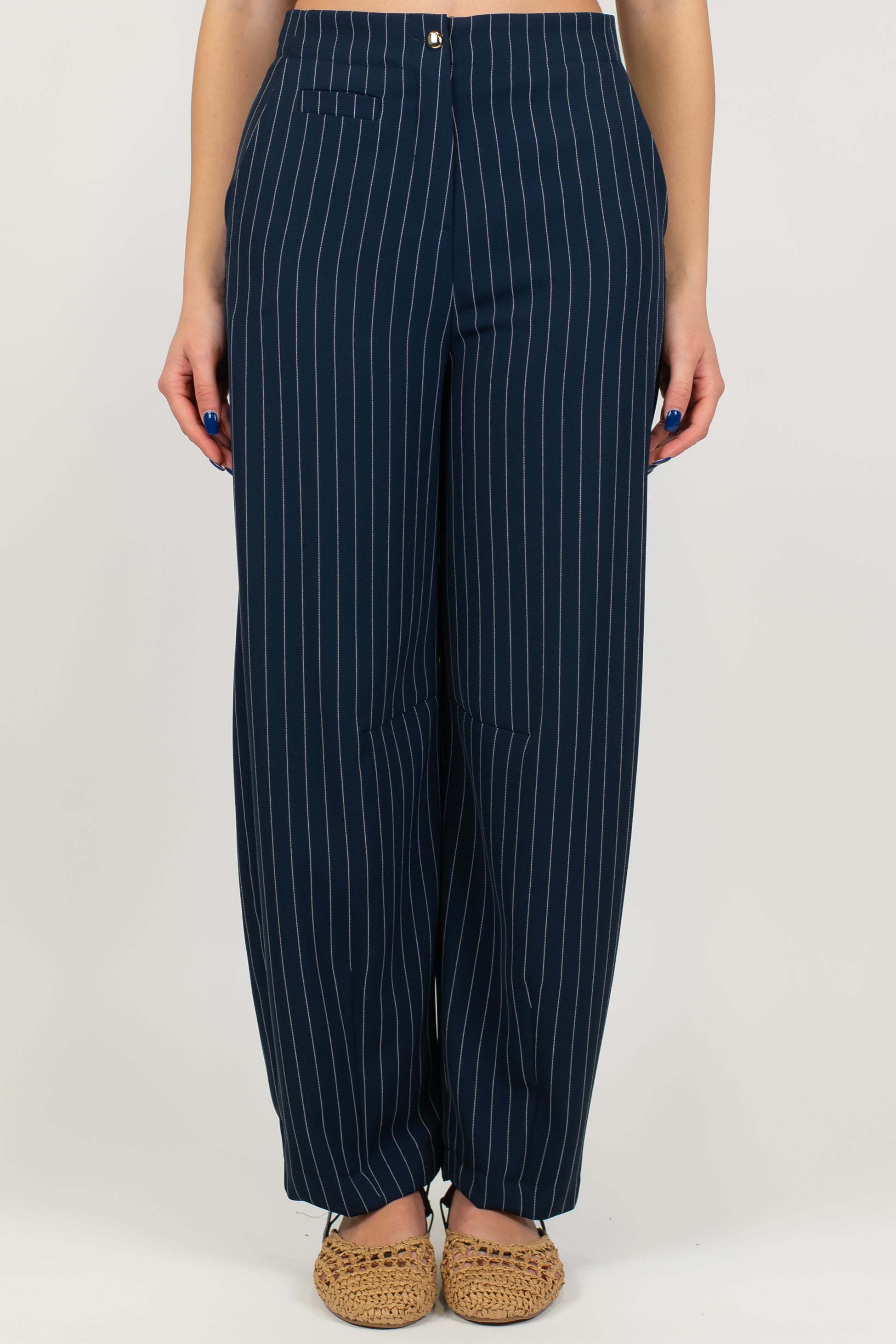 Maryley - Pantalone balloon gessato