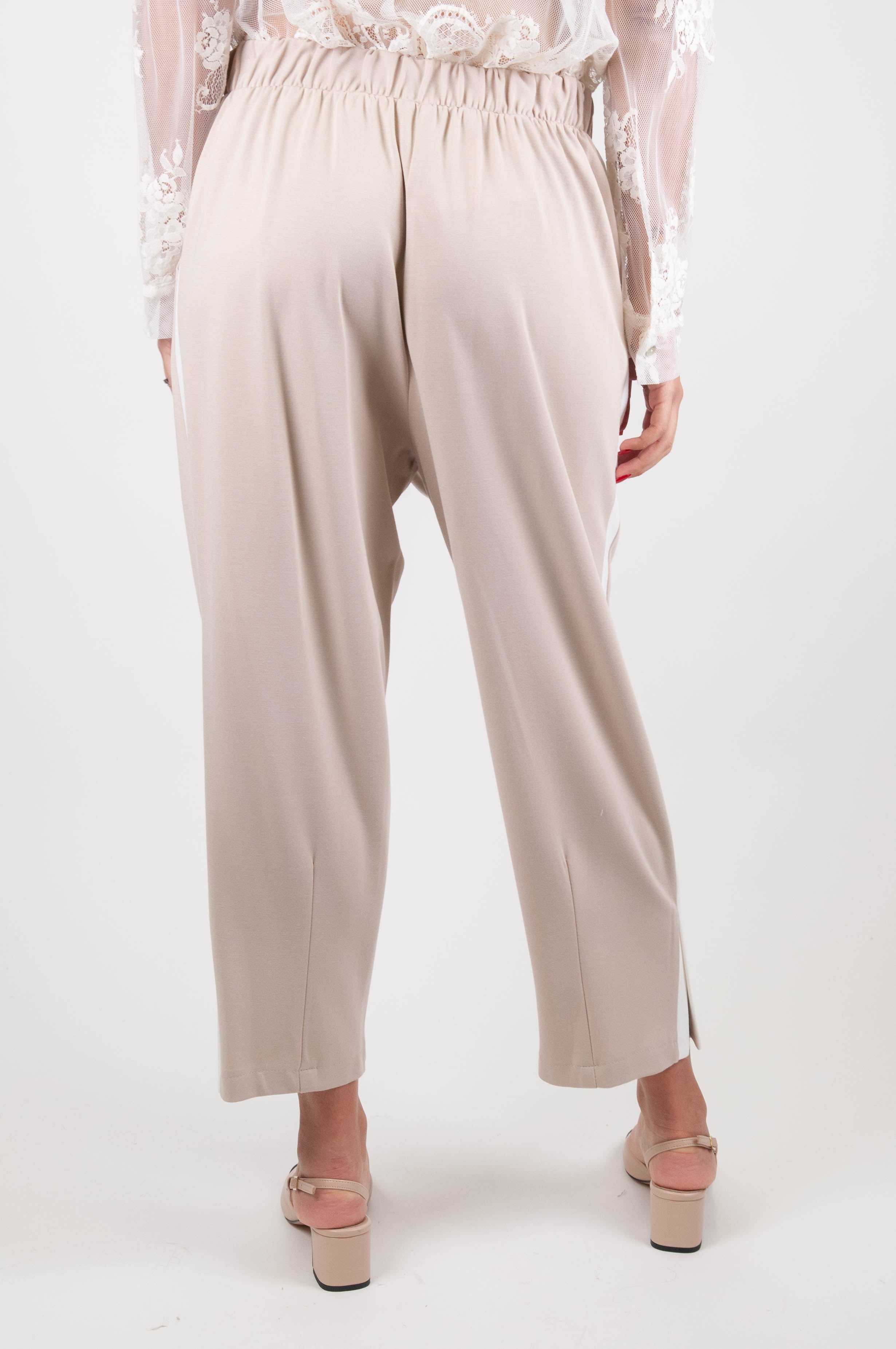 Imperial - Trousers with side band and elastic waist