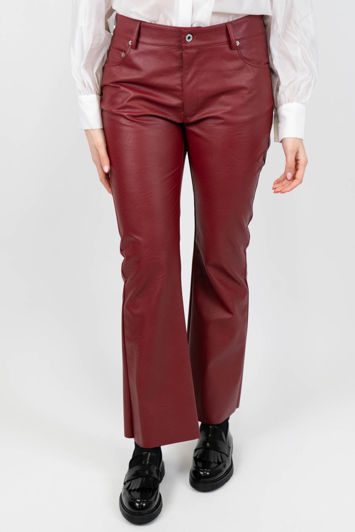 Please - Pantalone trombetta ecopelle