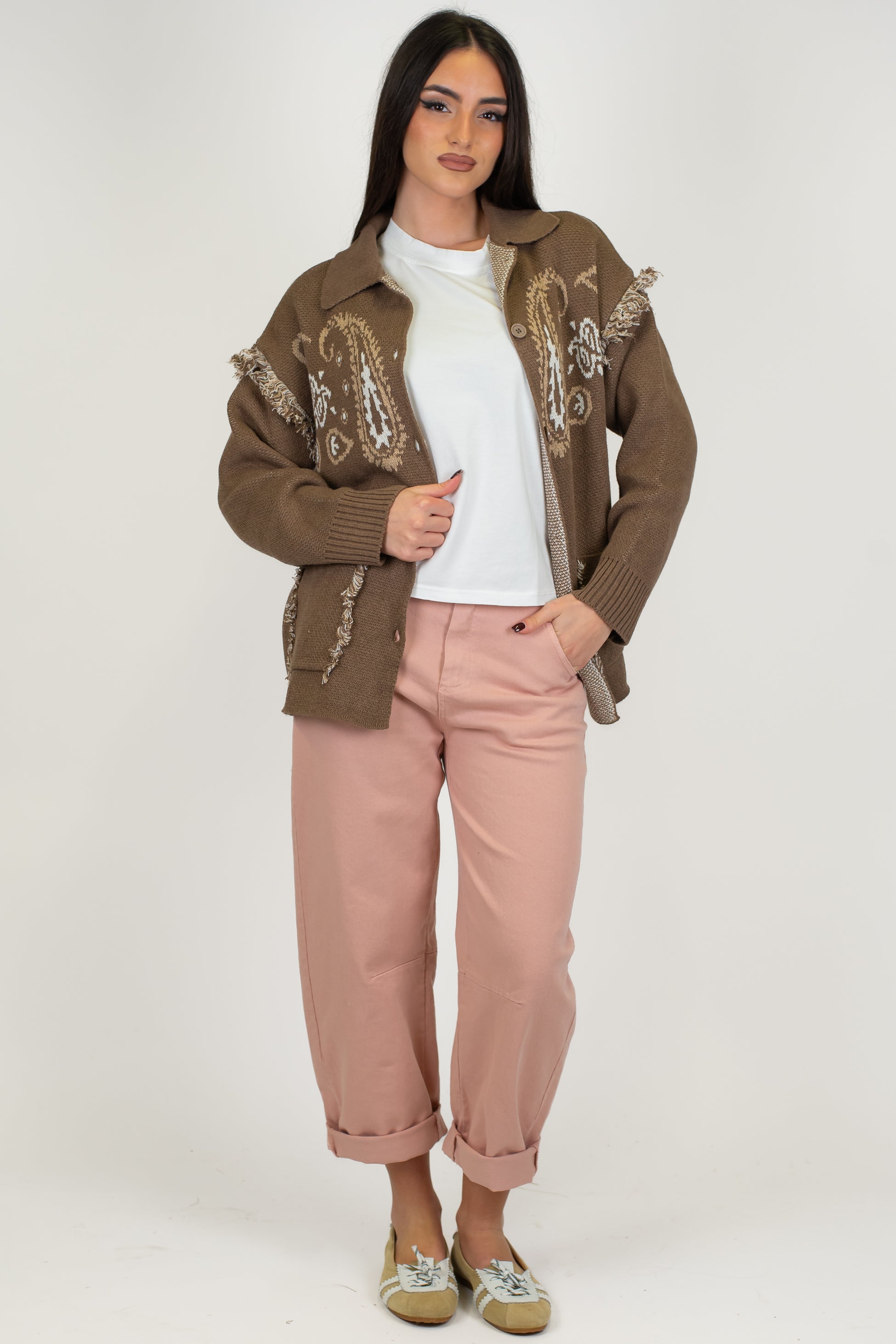 Motel - Cardigan fantasia con frange