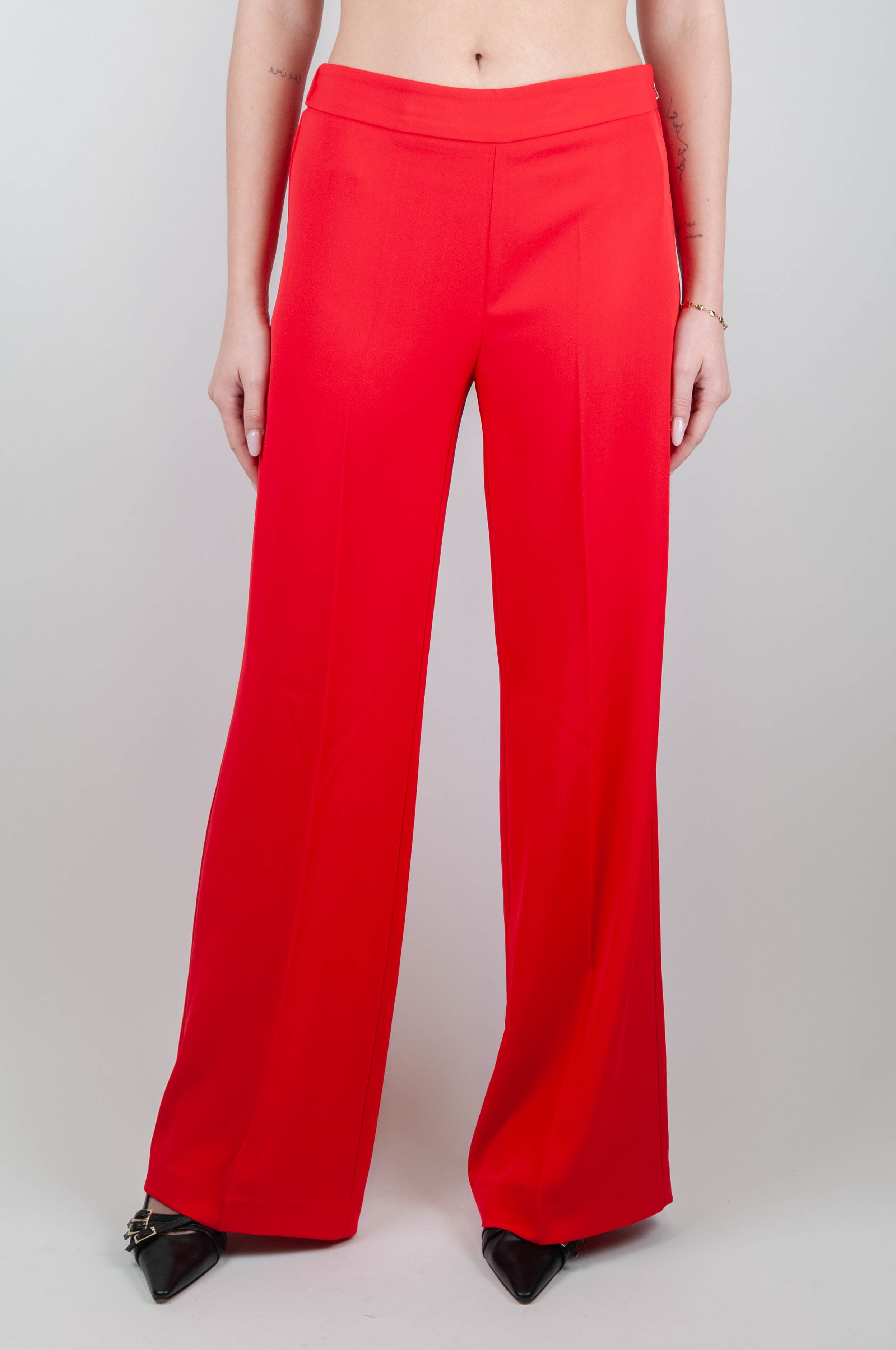 Haveone - Palazzo trousers with elastic waist