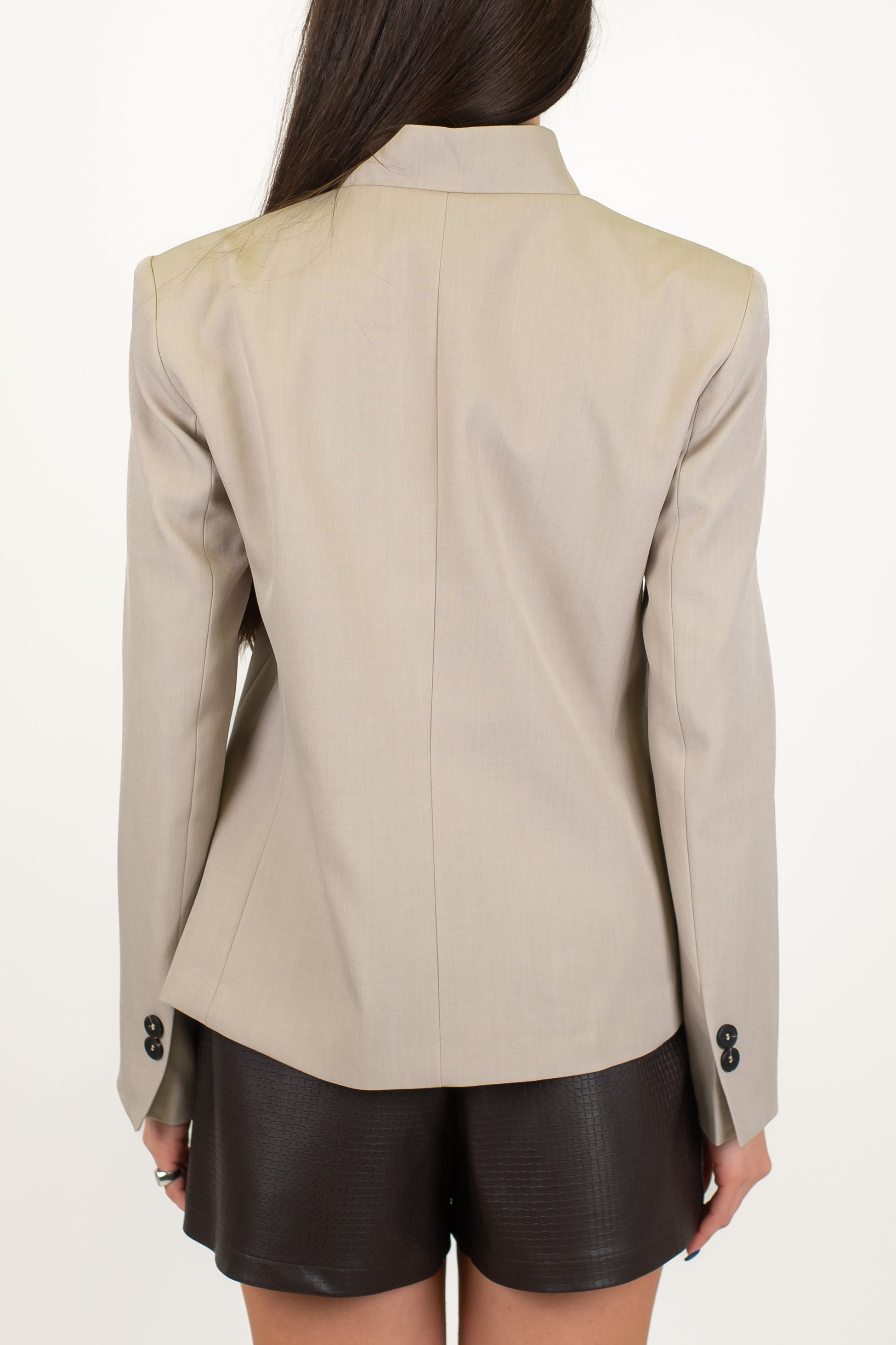 Haveone - Giacca coreana con chiusura superiore asimmetrica e spalline