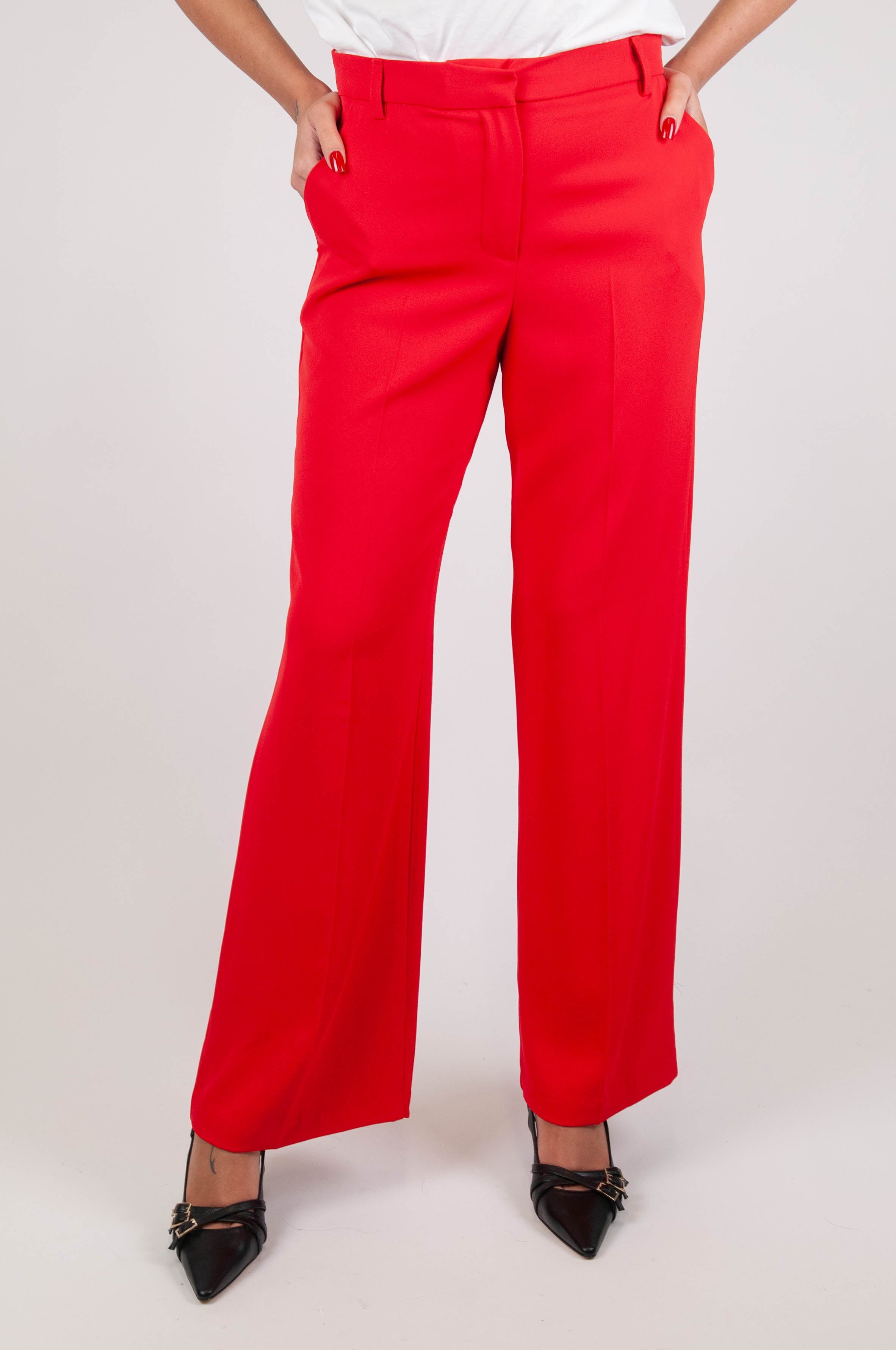 Tension in - Palazzo trousers in fluid fabric