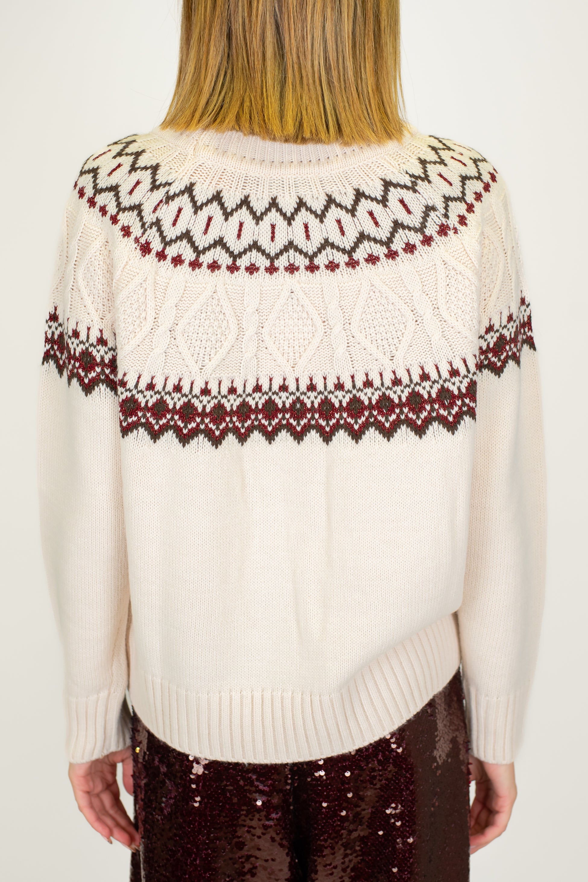 Motel - Maglia jacquard in misto lana