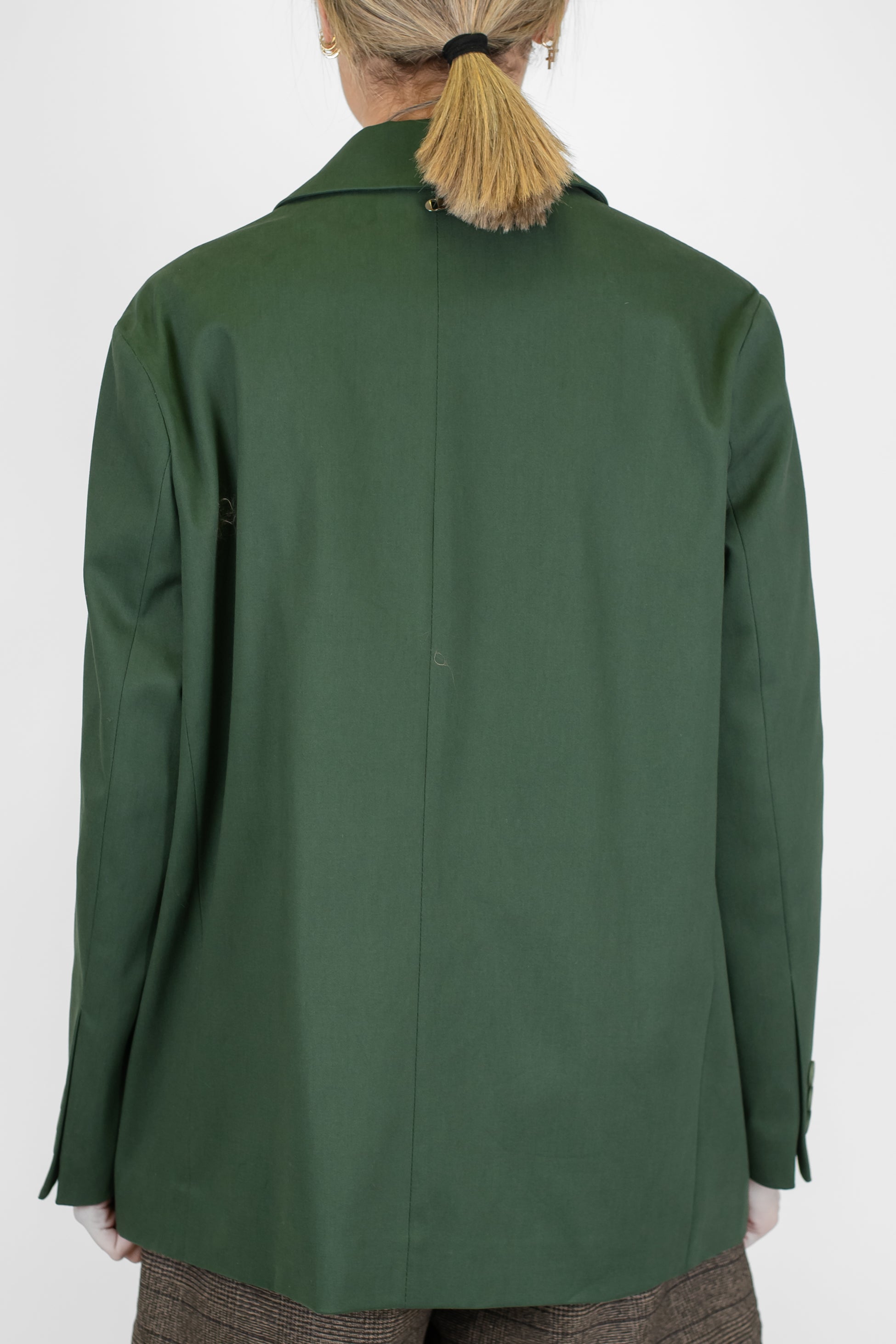 Dixie - Giacca monopetto tinta unita in fustagna con spalline