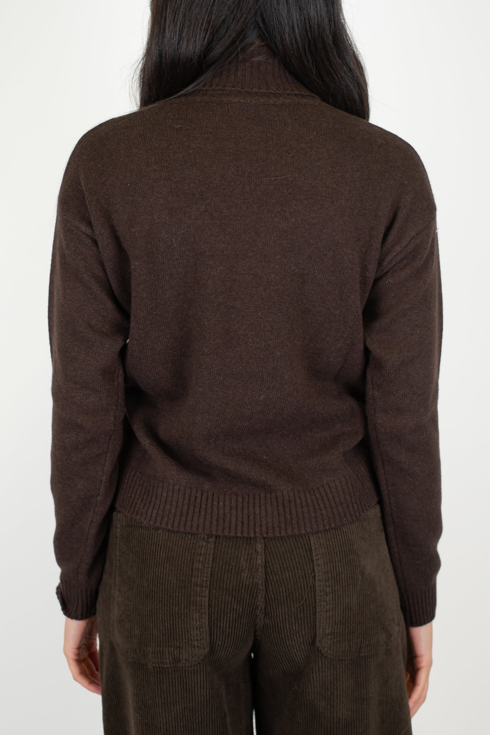 Tensione in - Dolcevita fantasia rombi a contrasto in misto lana e cashmere