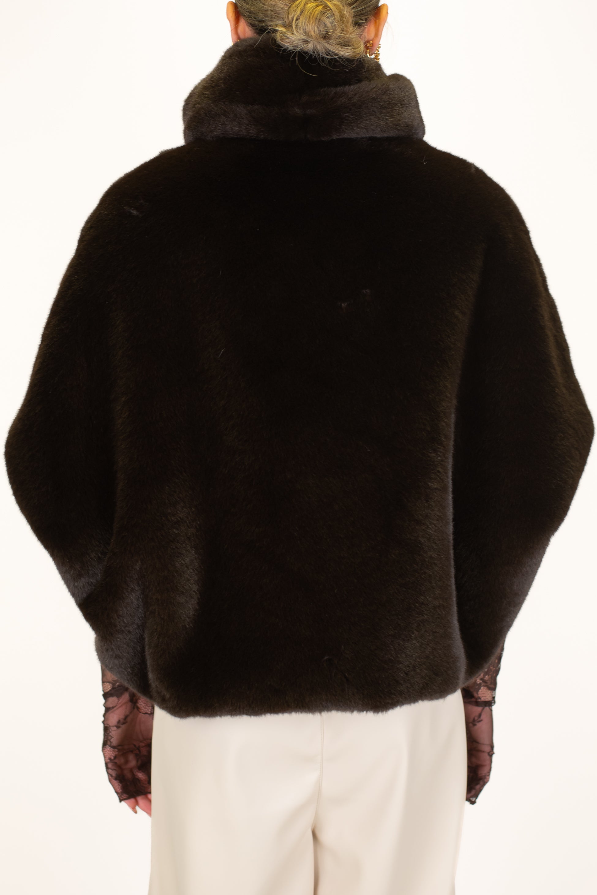 Motel - Ecopelliccia bomber mezzamanica