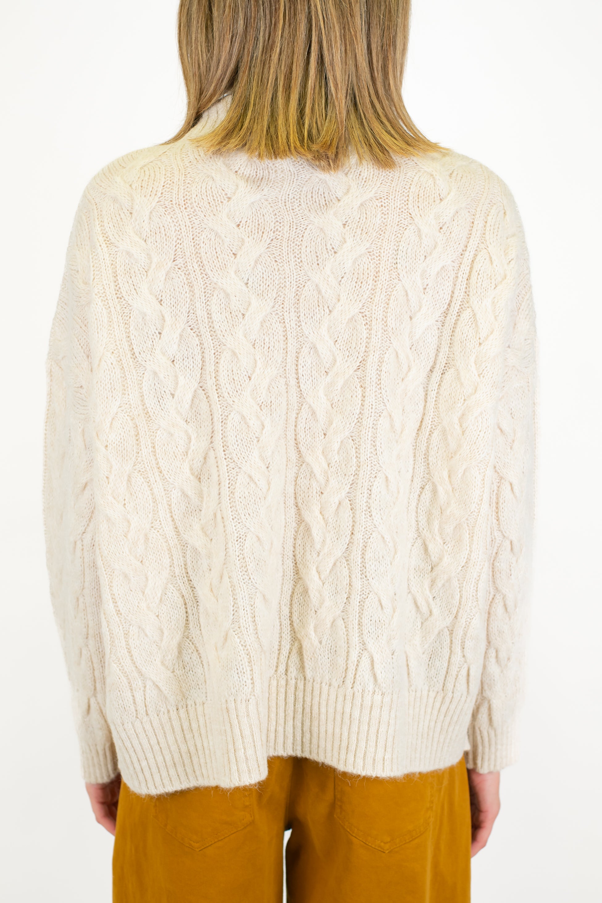 Tensione in - Dolvcevita over in misto lana con trecce