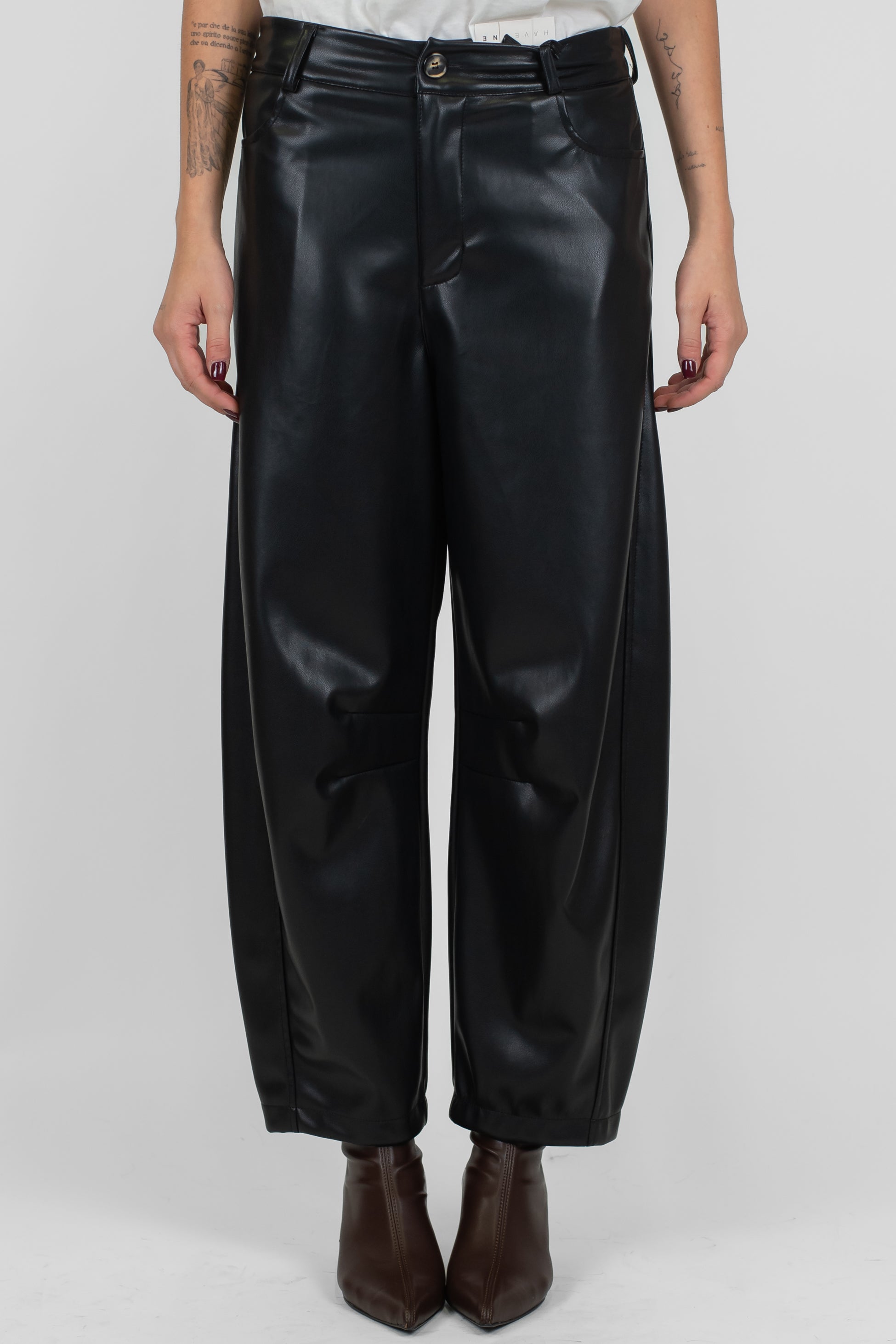 Haveone - Pantalone Balloon in ecopelle