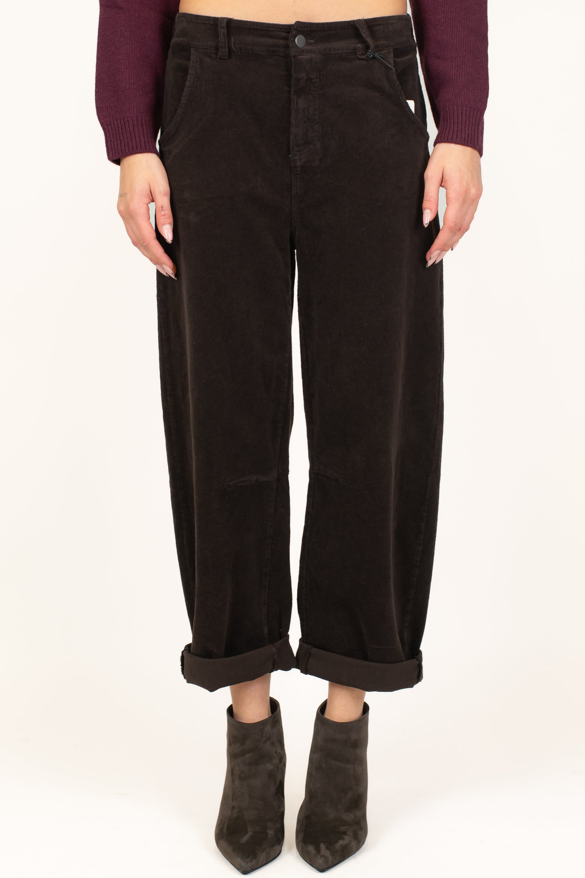 Tensione in - Pantalone balloon in velluto a coste