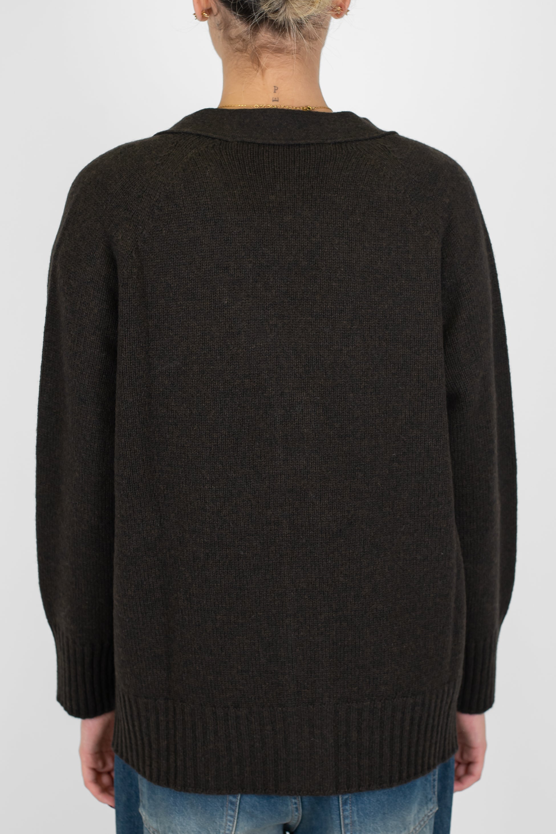 Tensione in - Cardigan scollo a V in lana e cashmere