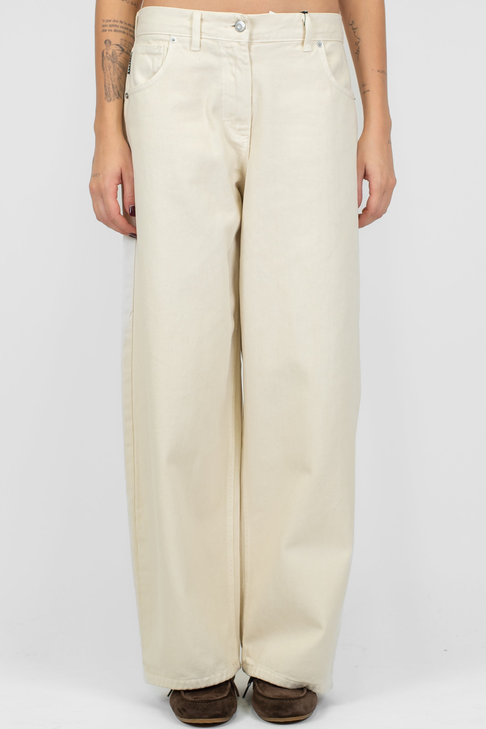 Haveone - Pantalone regular modello Bella in denim colorato