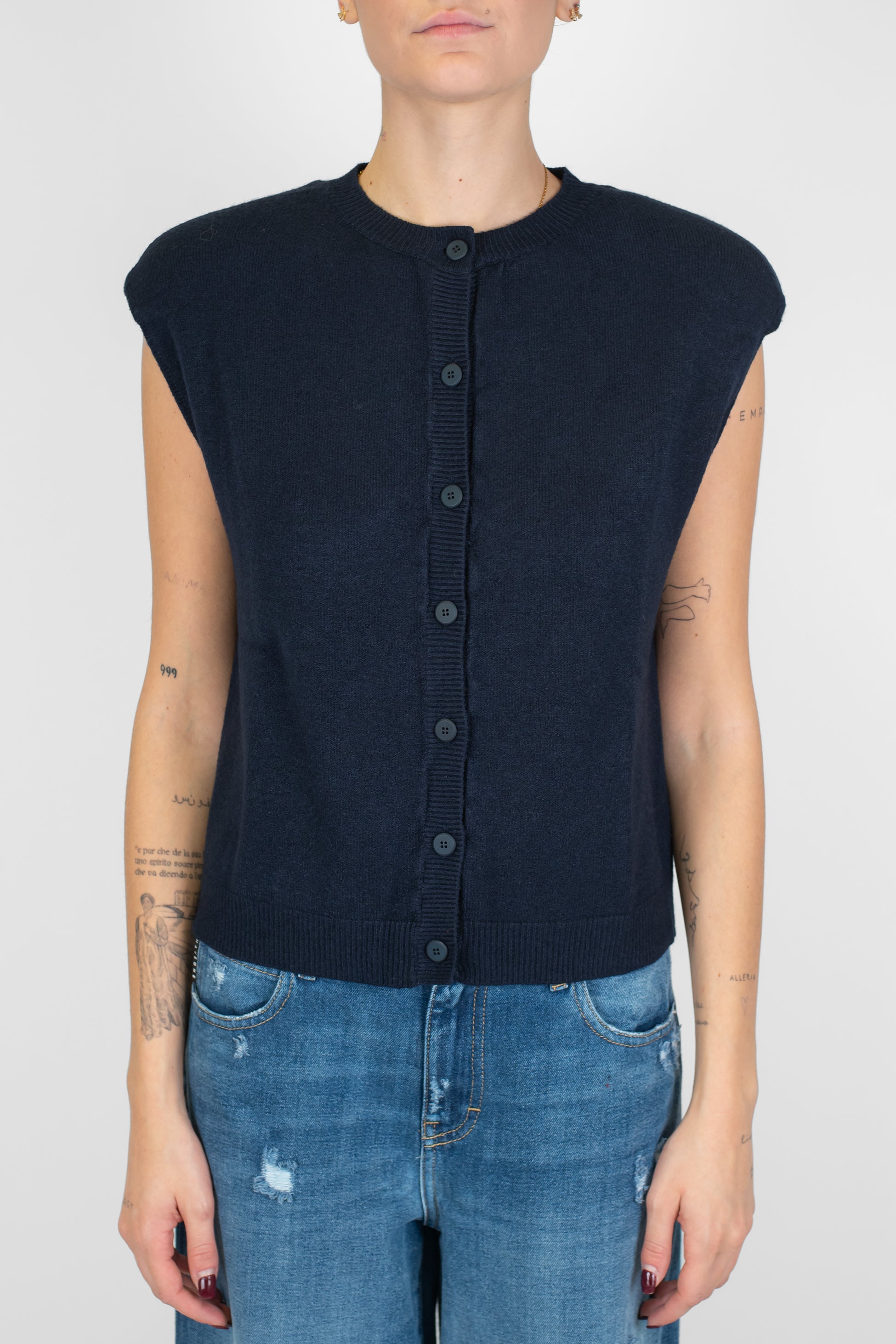 Maryley - Cardigan in viscosa giromaniche con spalline
