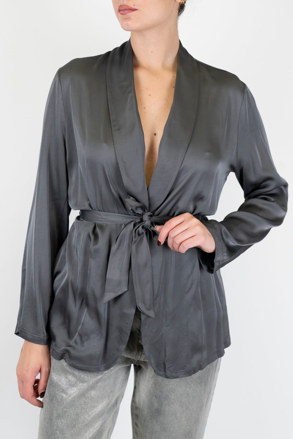 Tensione in - Camicia kimono in viscosa