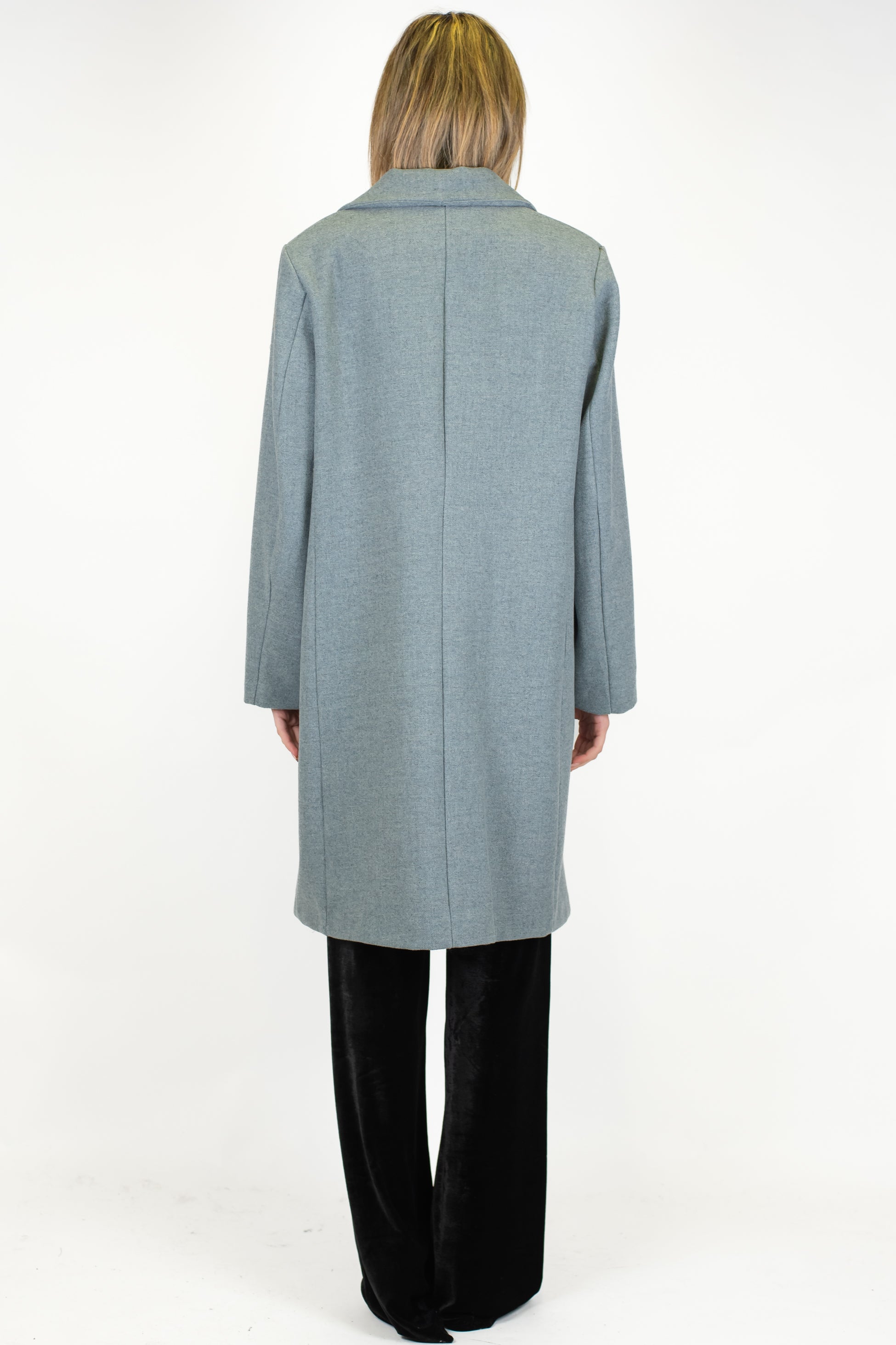 Haveone - Cappotto monopetto in misto lana