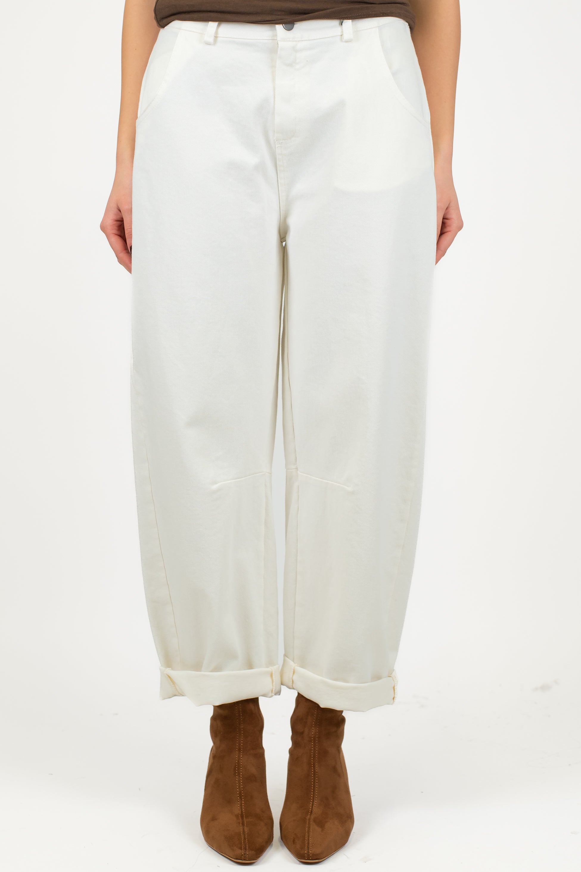 Tensione in - Pantalone balloon in denim colorato