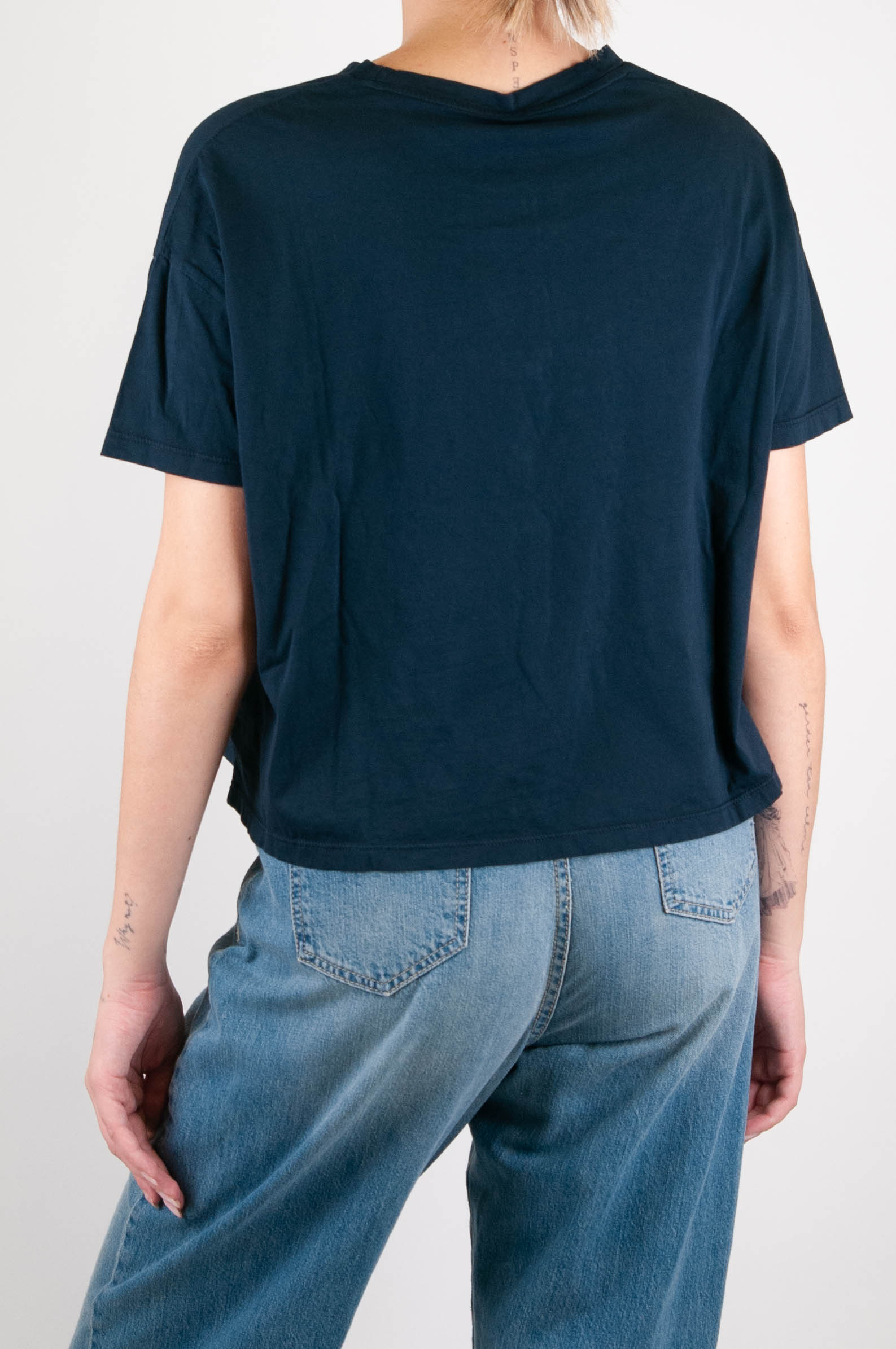 Tensione in - T-shirt basic crop in cotone