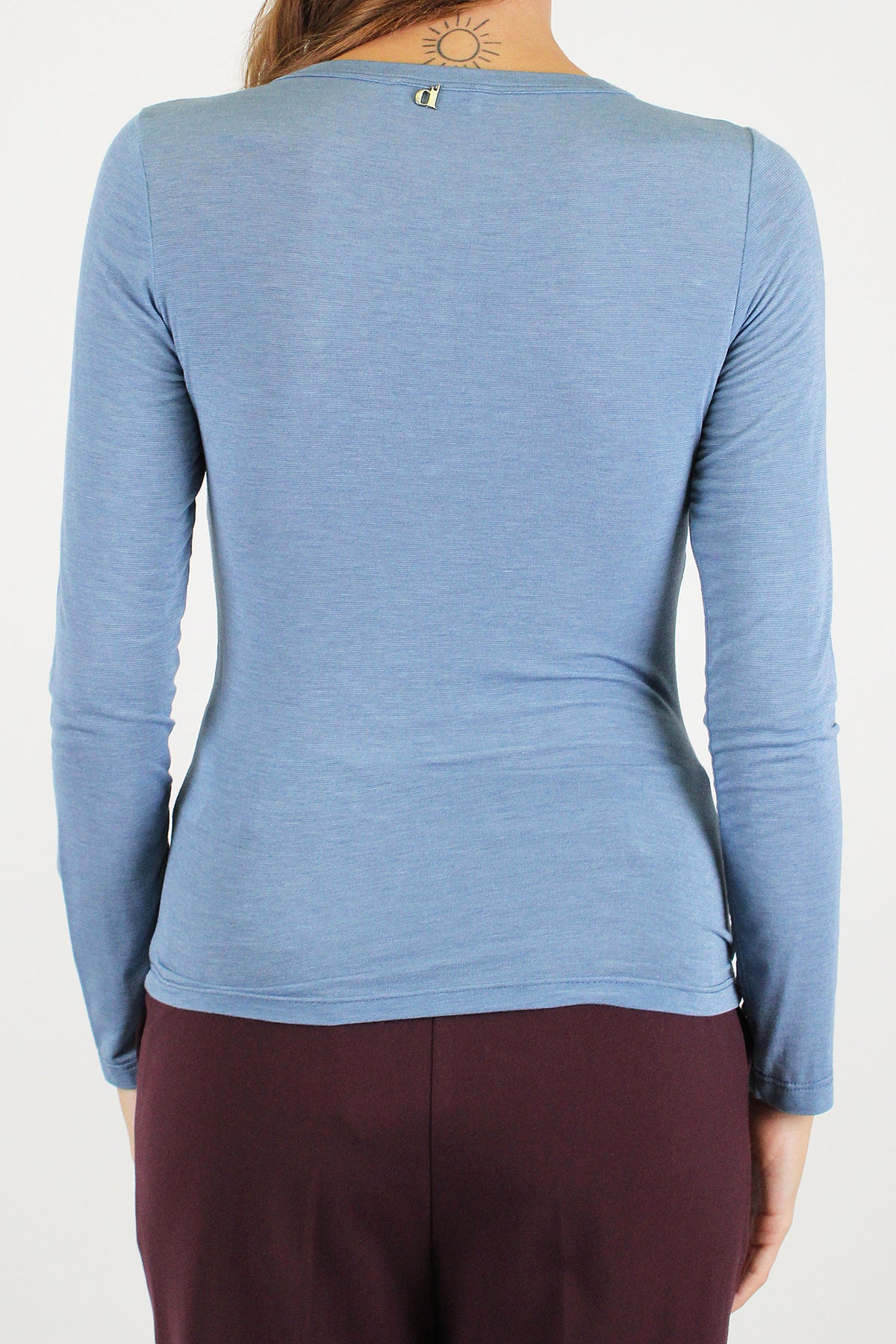 Dixie - Maglia serafino basic in misto cashmere