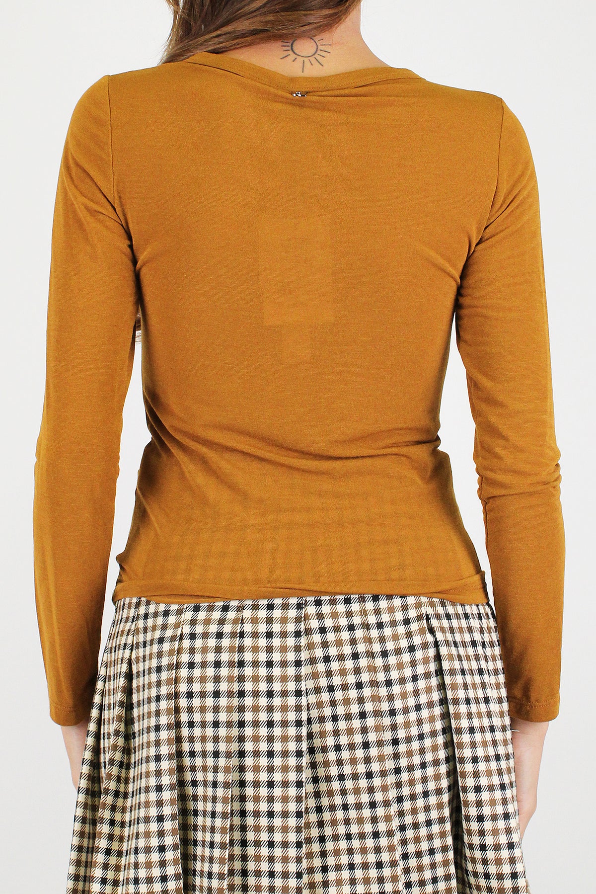 Dixie - Maglia serafino basic in misto cashmere