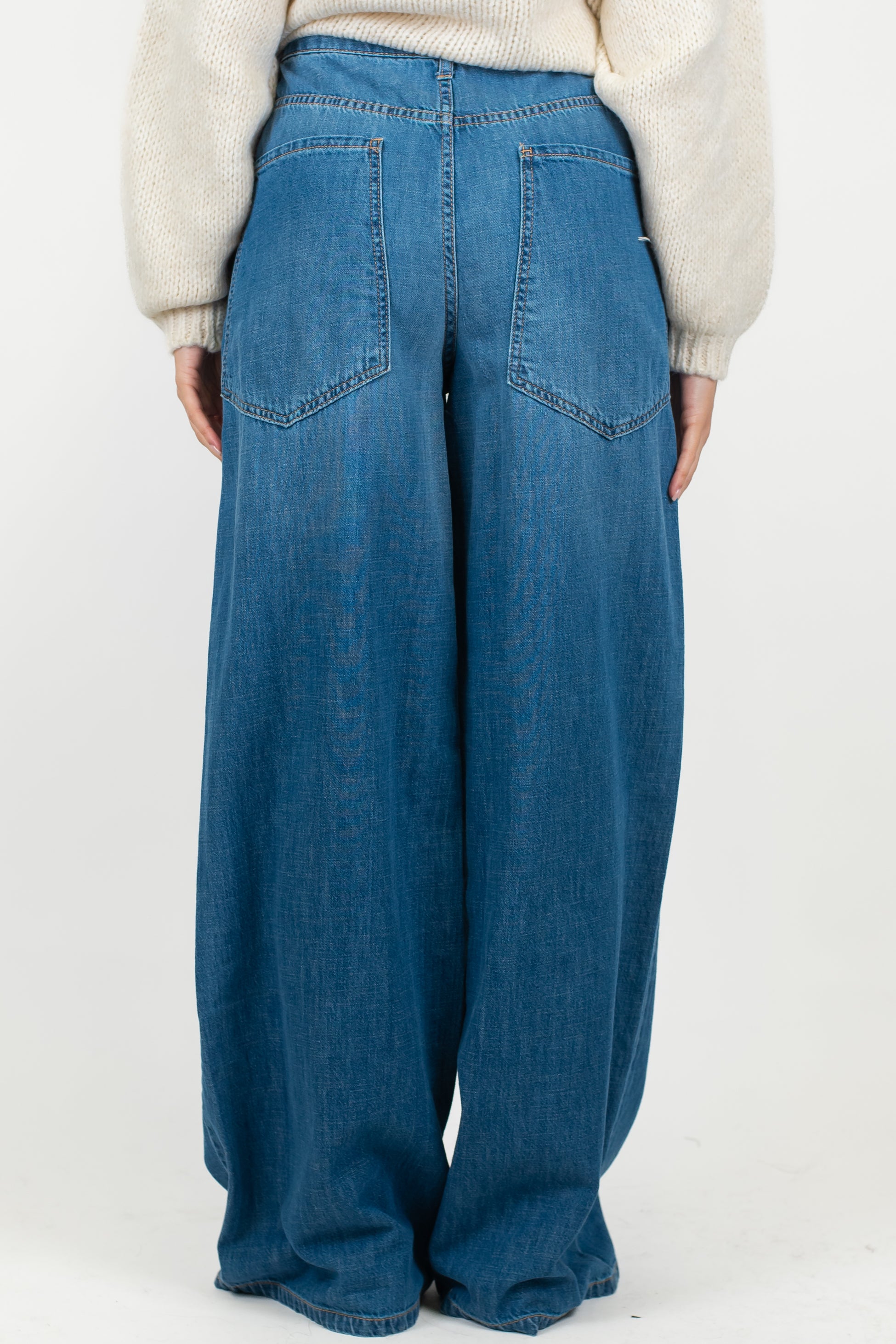 Dixie - Jeans palazzo lavaggio intermedio