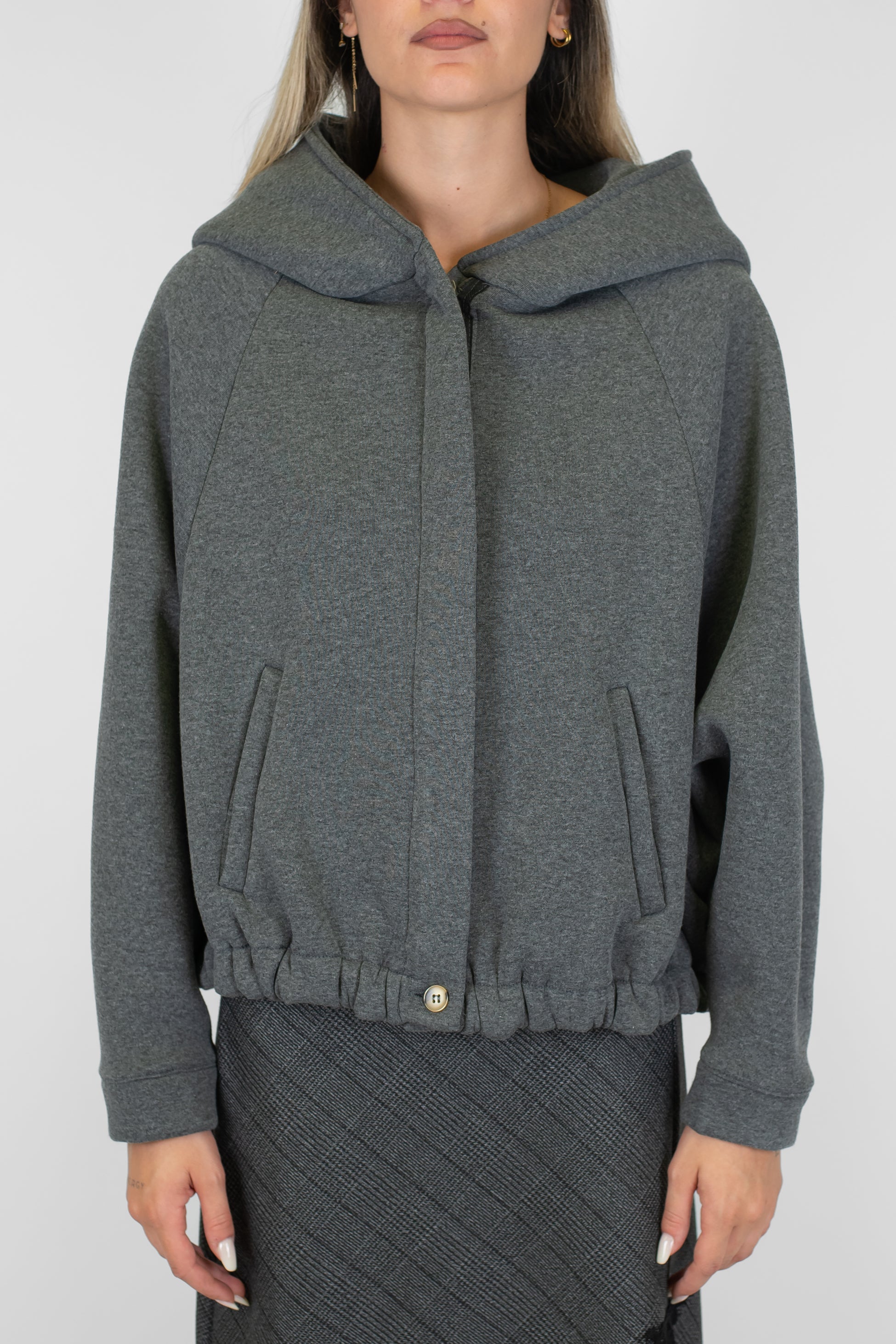 Haveone - Bomber felpe con cappuccio e chiusura con zip