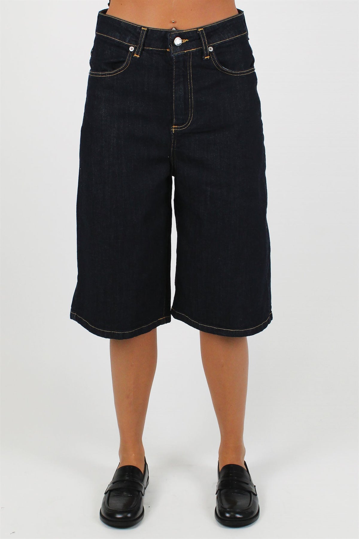 Motel - Bermuda in denim lavaggio scuro